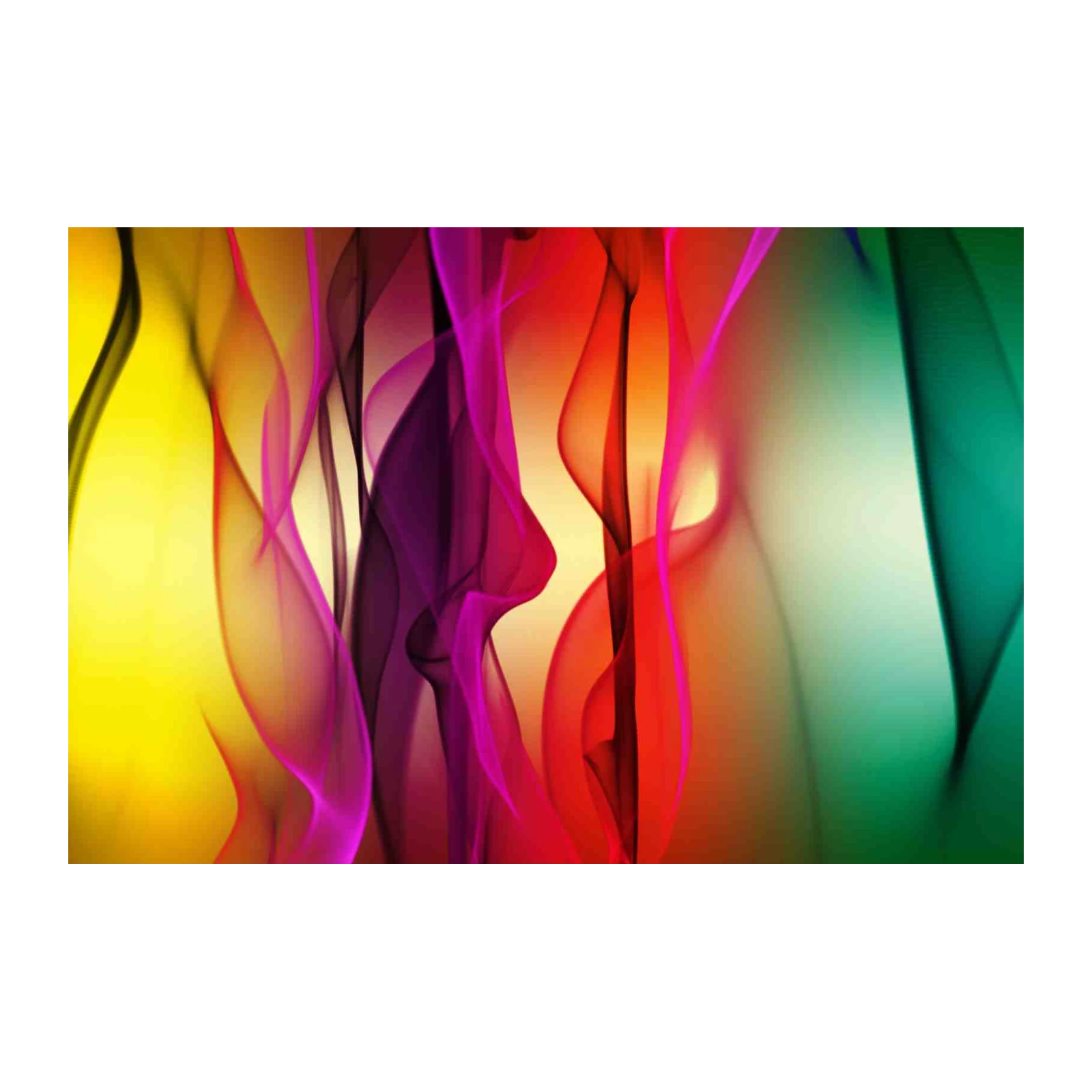 Vibrant Smoke Waves Wall Art Art