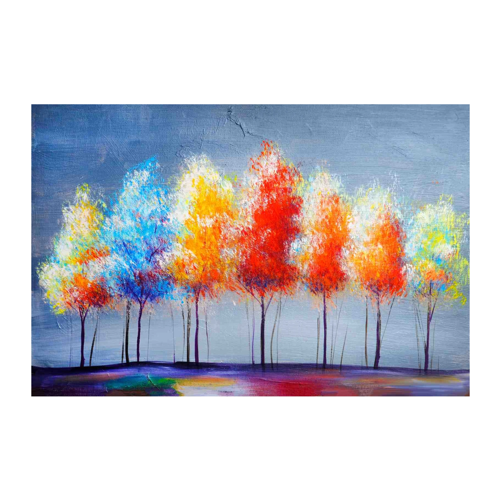 Vibrant Abstract Trees Wall Art | Modern Wall Art