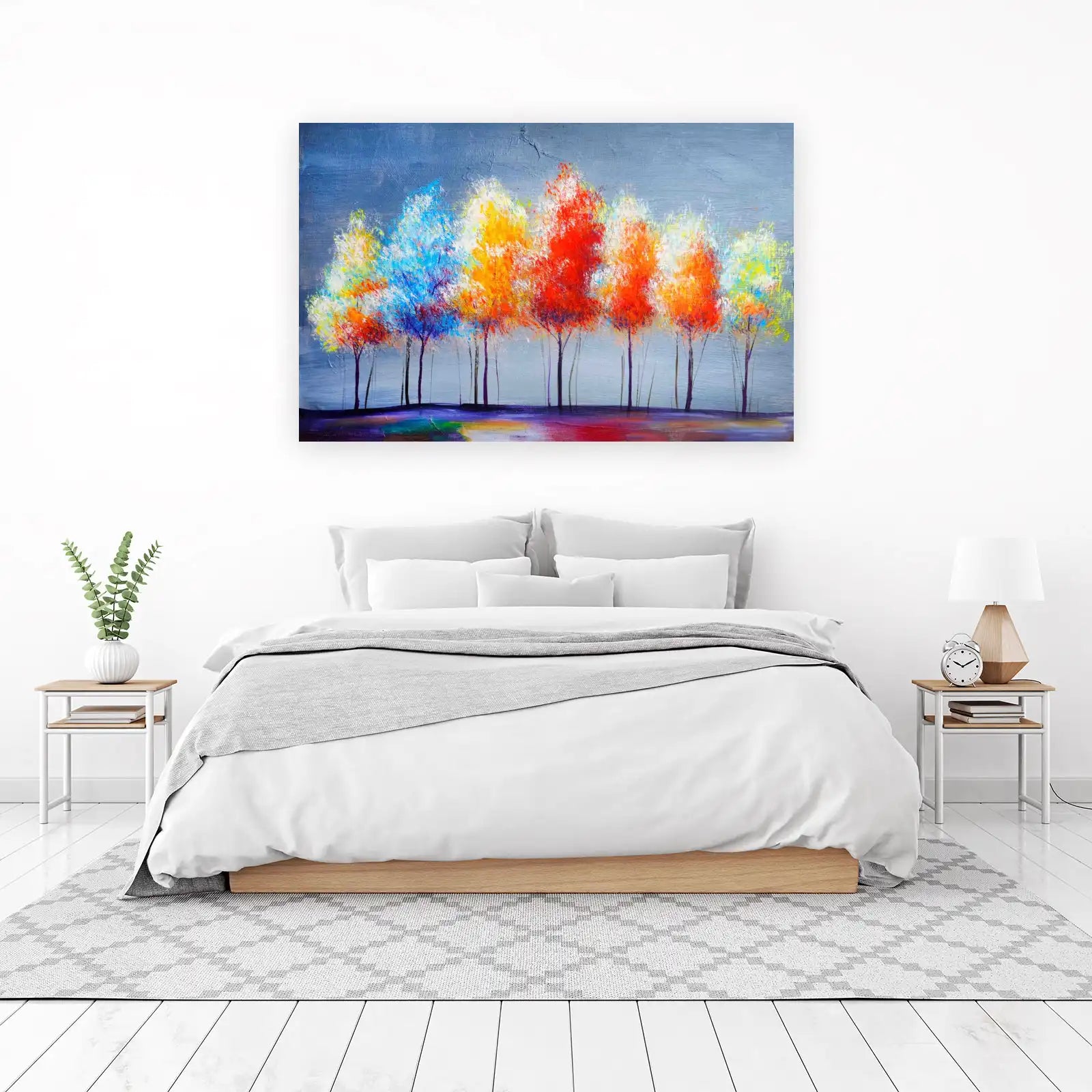 Vibrant Abstract Trees Wall Art | Modern Wall Art