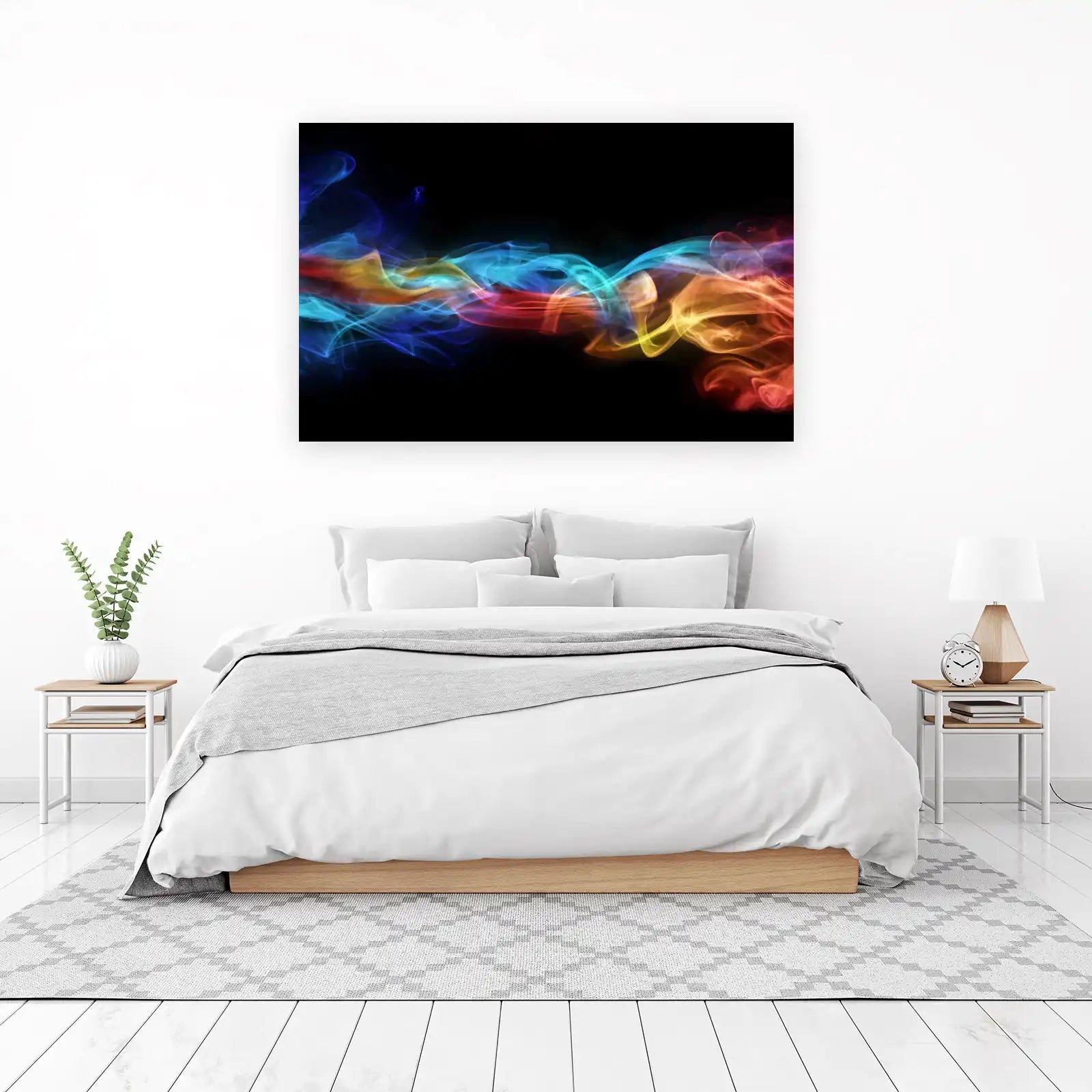 Vibrant Smoke Abstract Art Wall Art