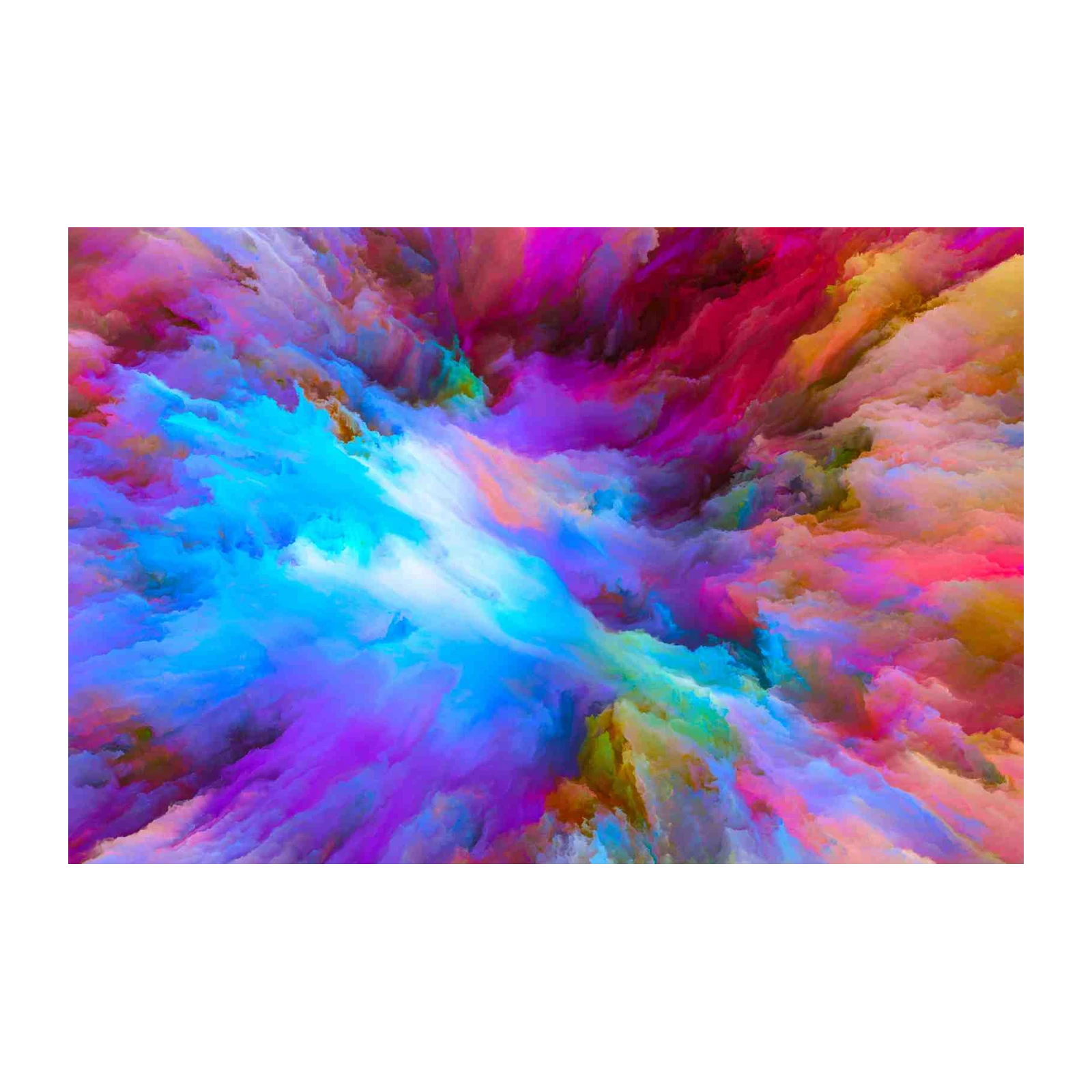 Vibrant Abstract Explosion Wall Art