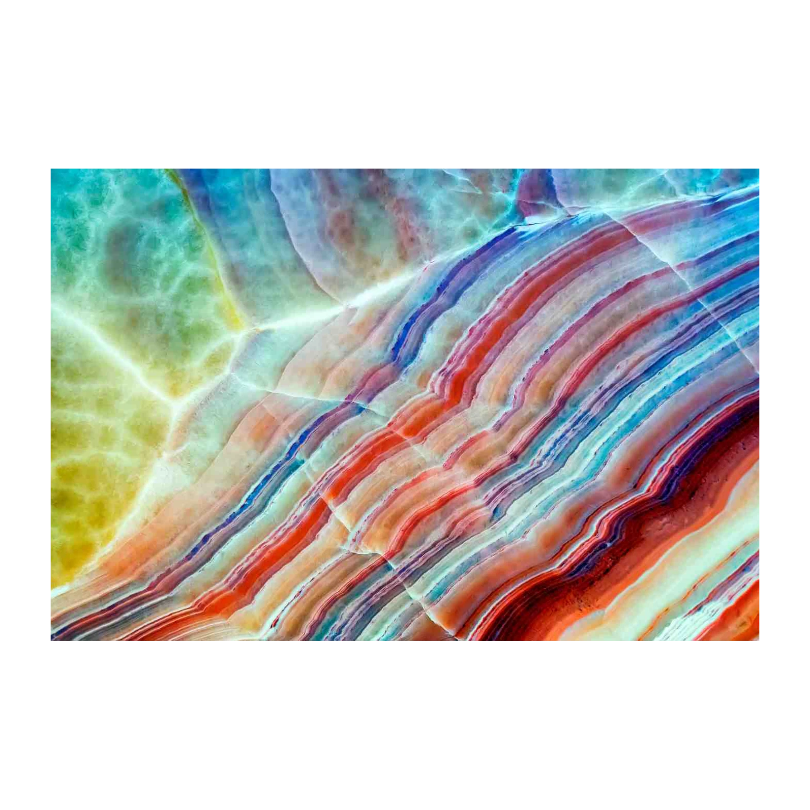 Vibrant Agate Swirls Abstract Wall Art
