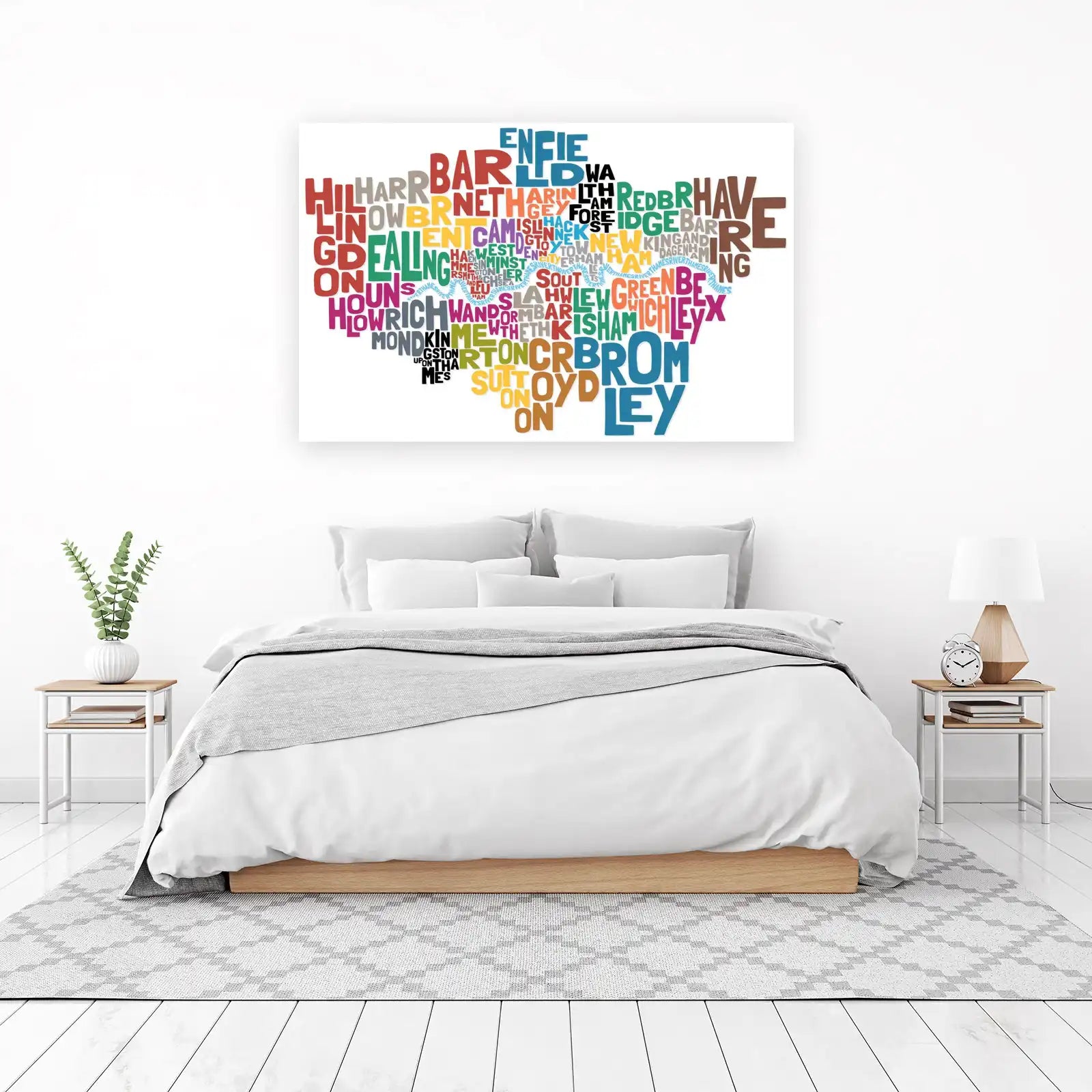 London Place Names Word Art Wall Art