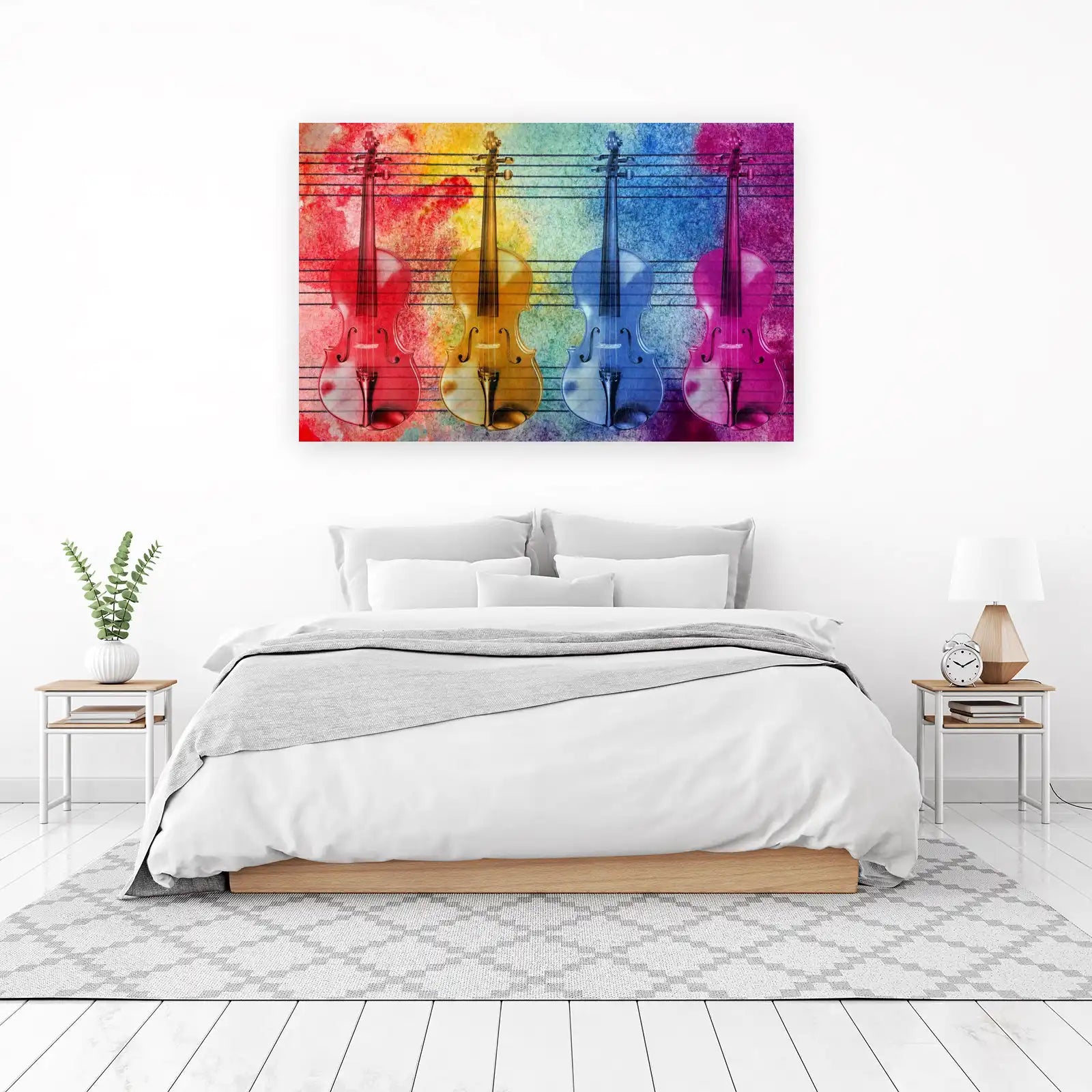Vibrant Violin Symphony Wall Art
