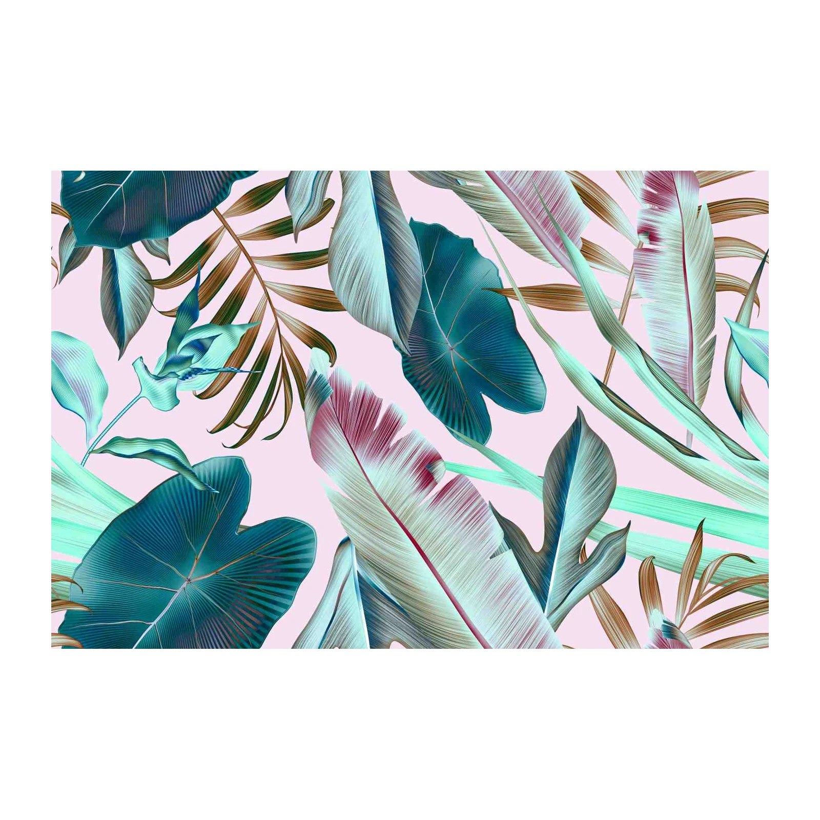 Tropical Paradise Lush Leaves Wall Art