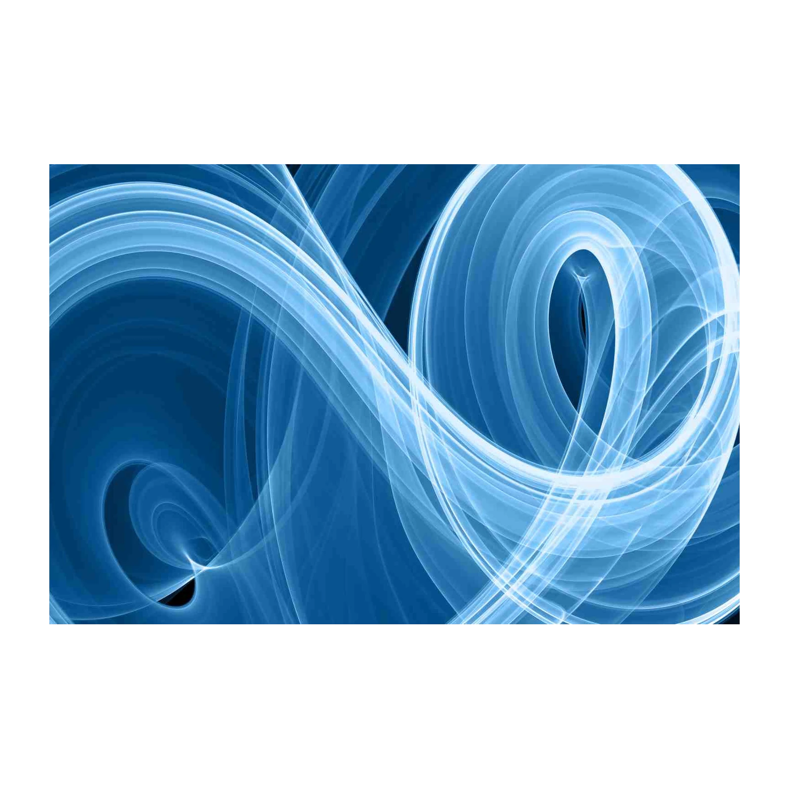 Abstract Blue Swirls Wall Art