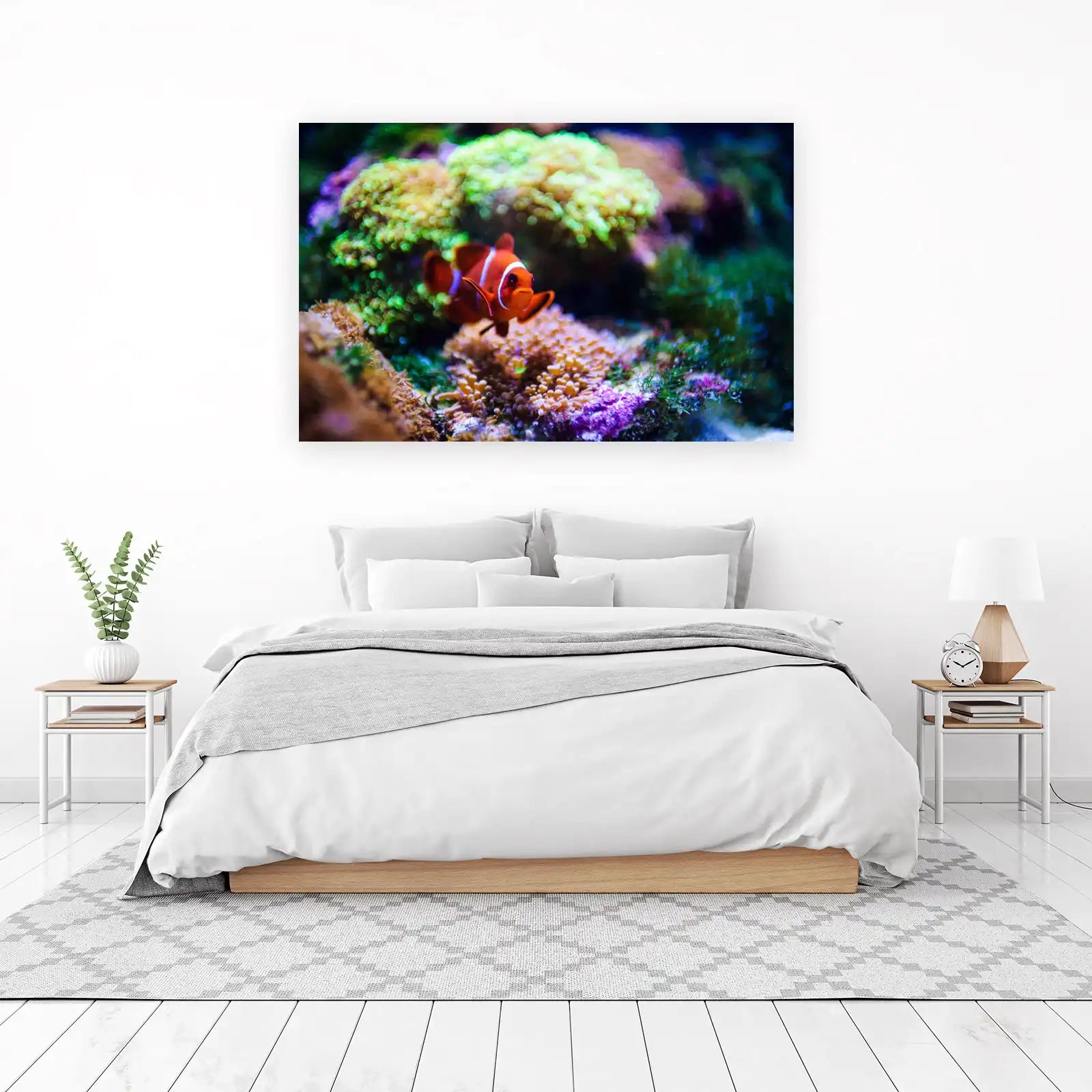 Vibrant Clownfish Underwater Scene Wall Art