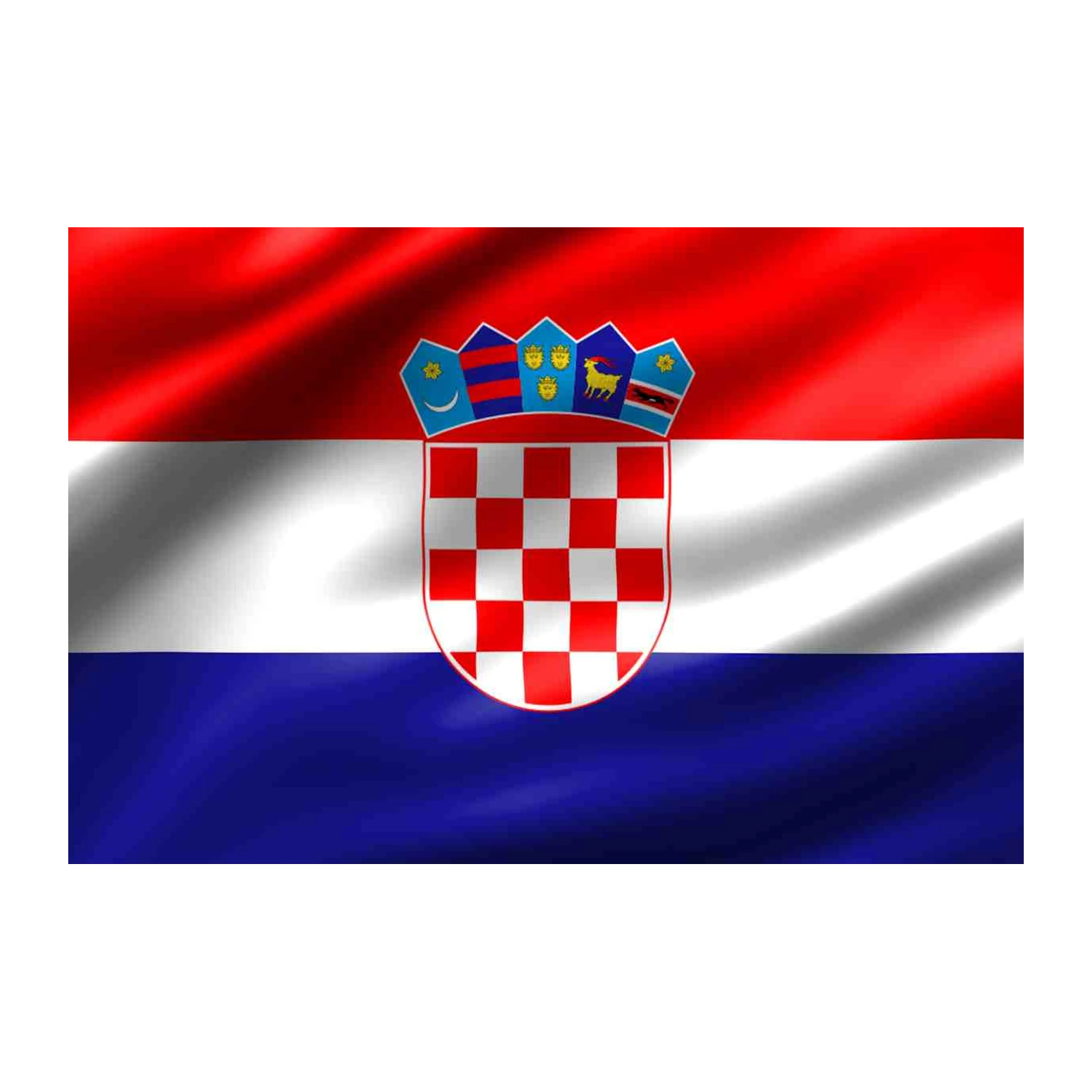 Croatian Flag Waving Red White Blue Wall Art