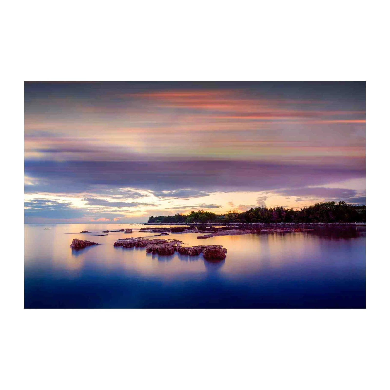 Serene Coastal Sunset Wall Art