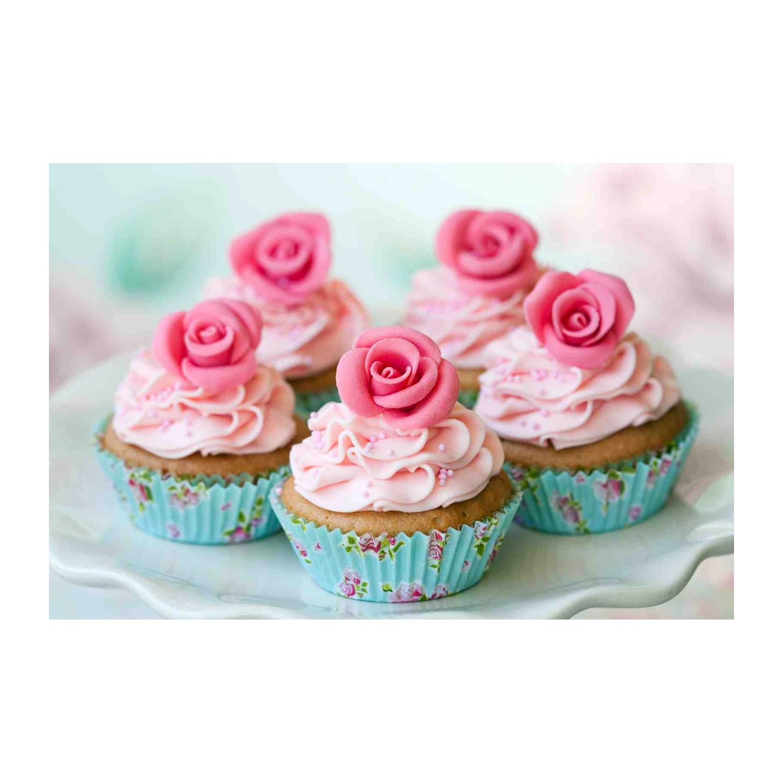 Sweet Rose Cupcakes Delight Wall Art