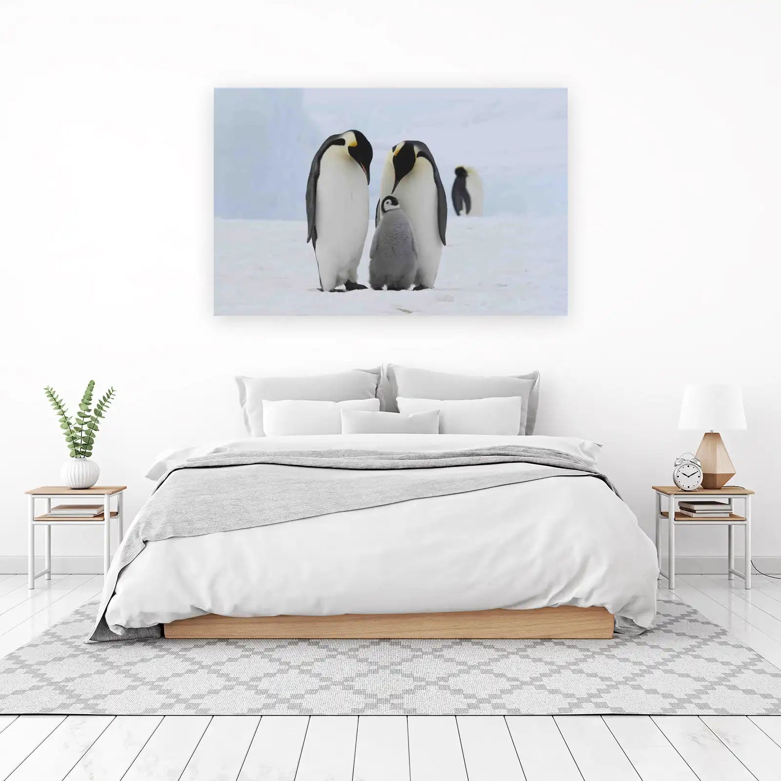 Emperor Penguin Family Arctic Wall Art