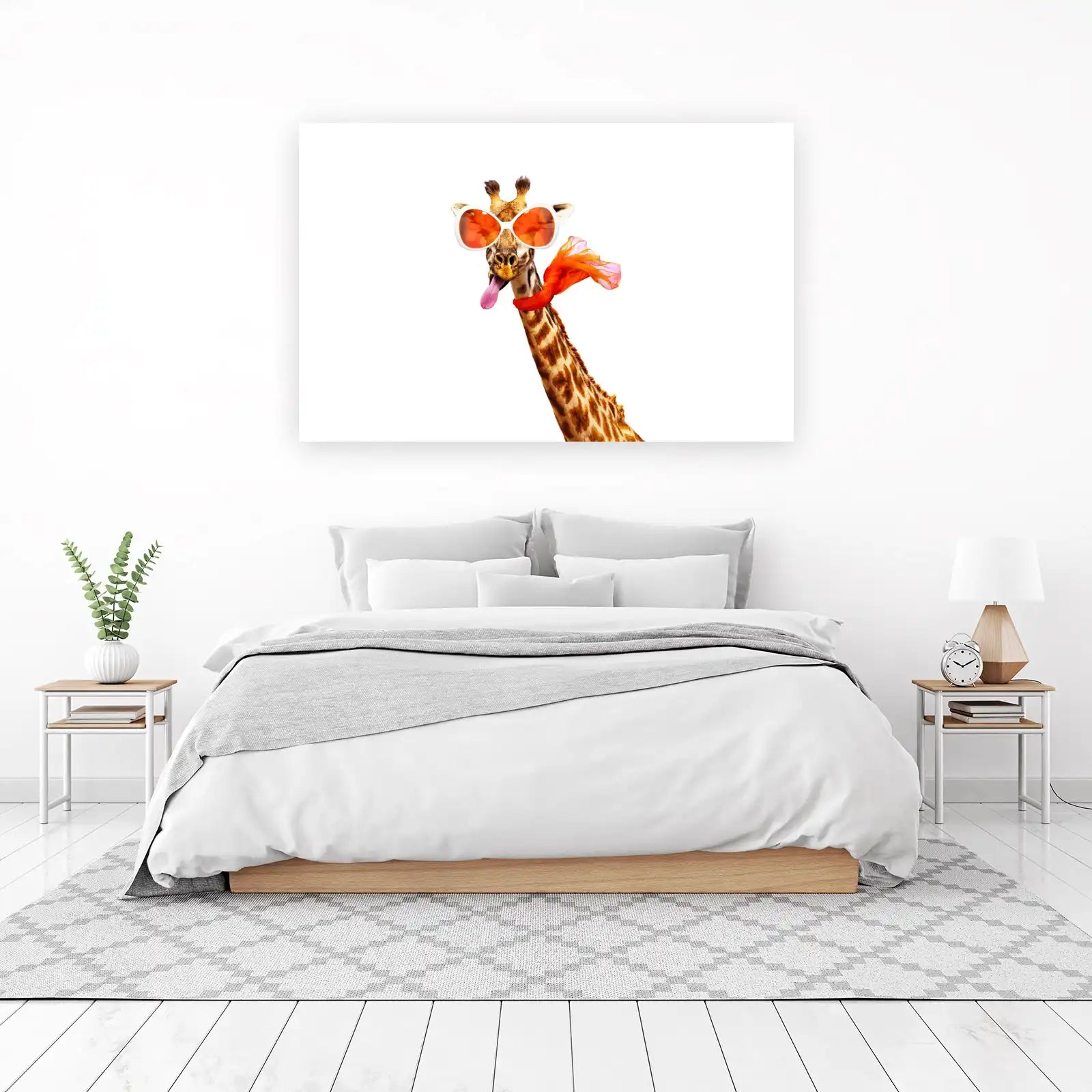 Funky Giraffe with Sunglasses Wall Art