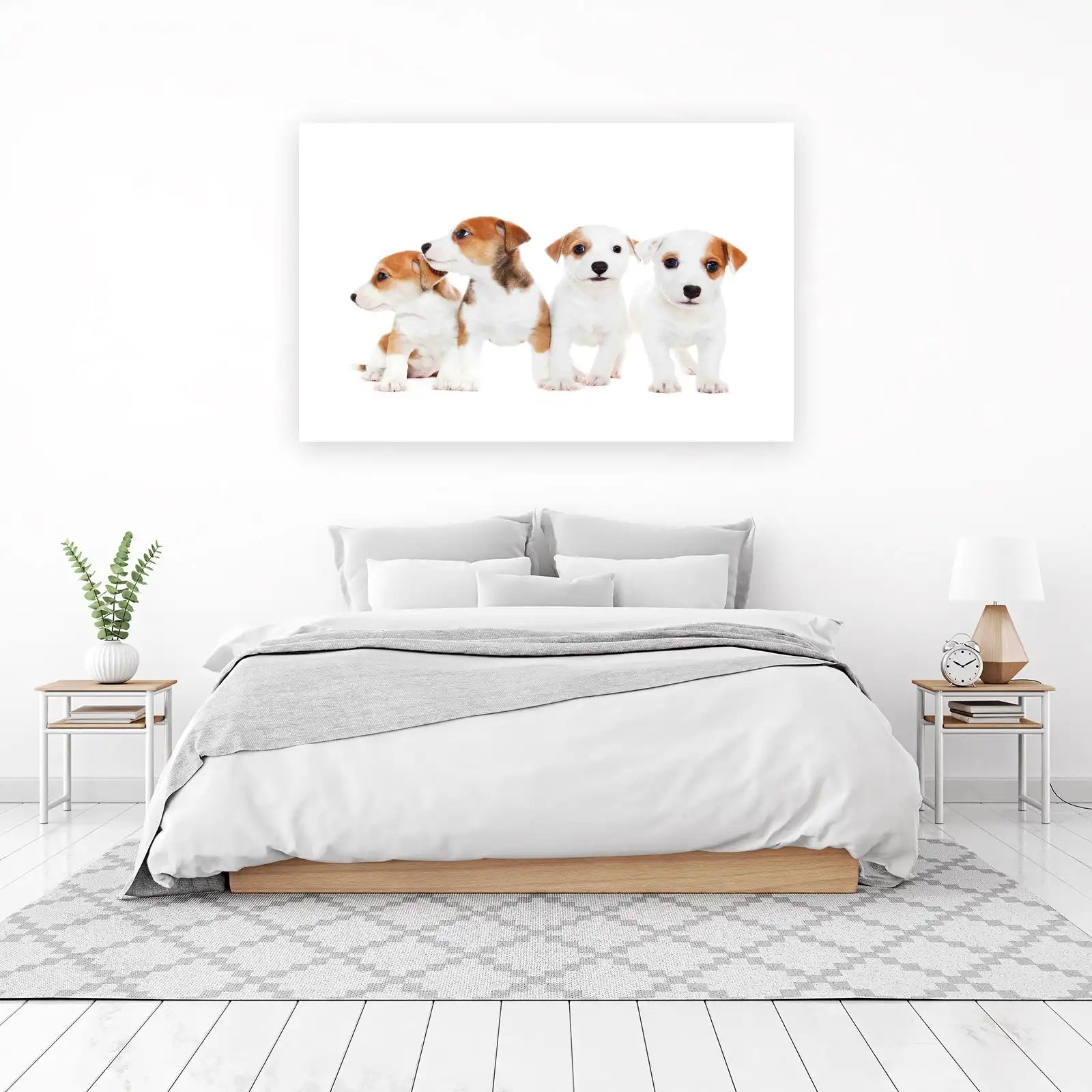 Adorable Puppies in a Line Wall Art
