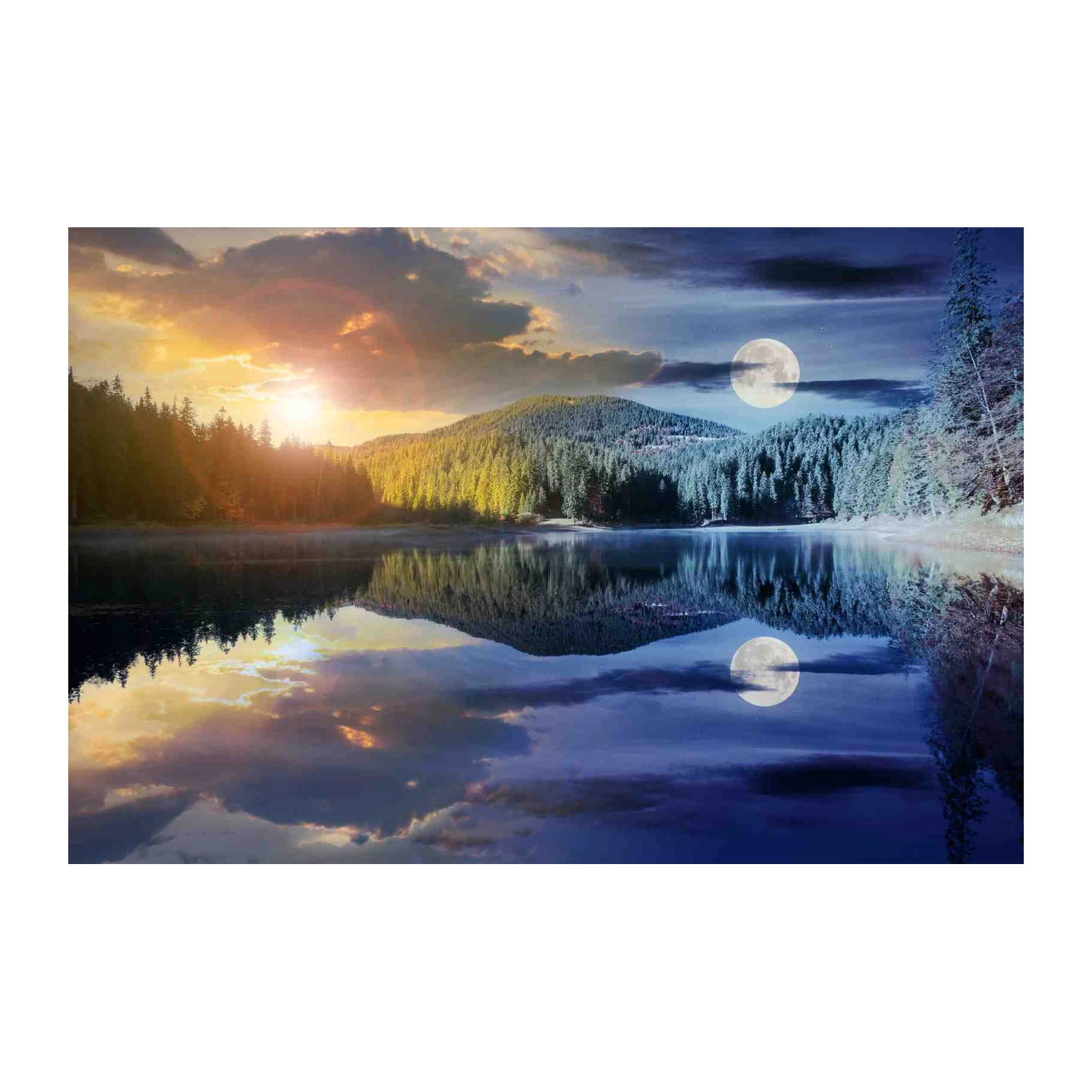 Enchanted Lake Day & Night Wall Art