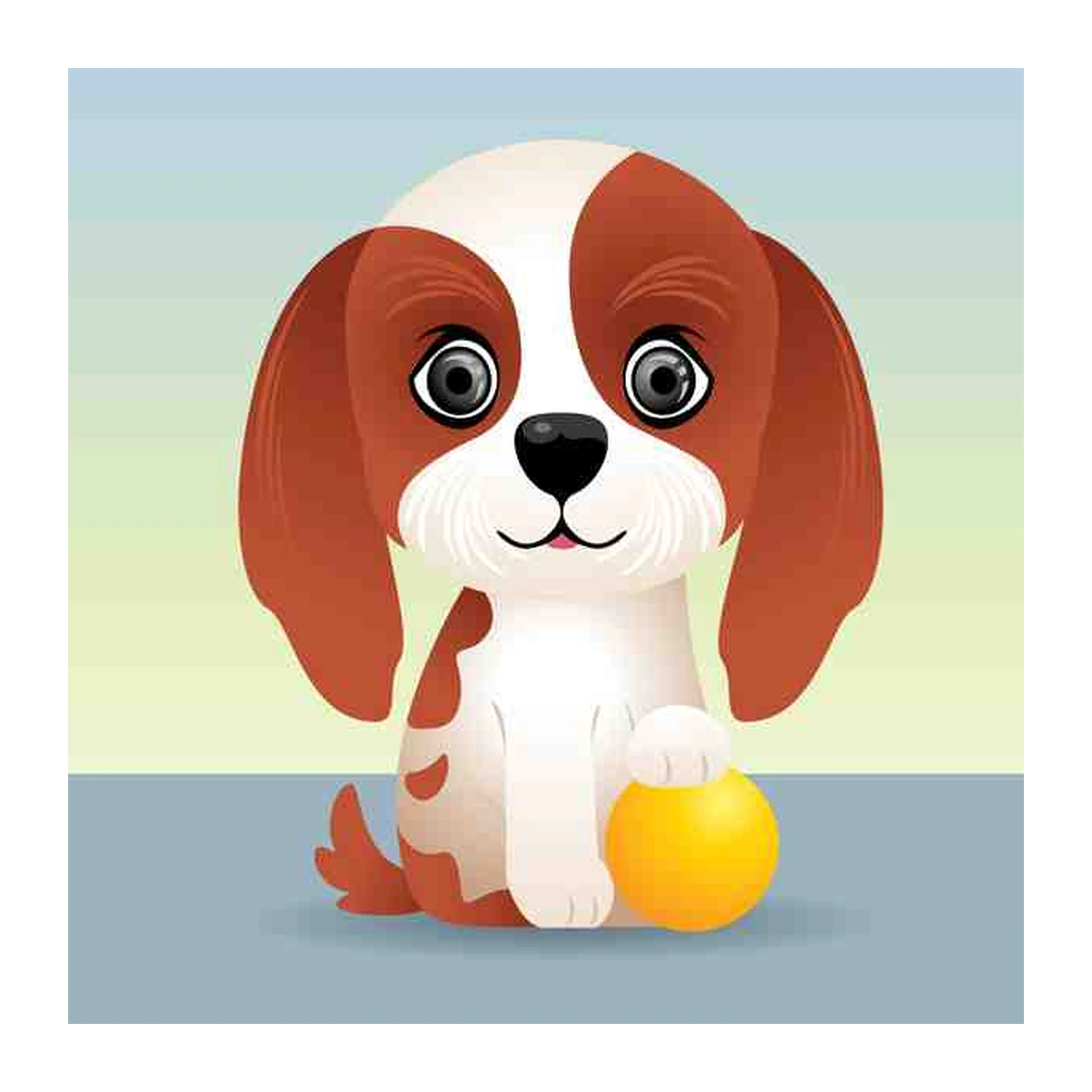Adorable Puppy with Ball Wall Art