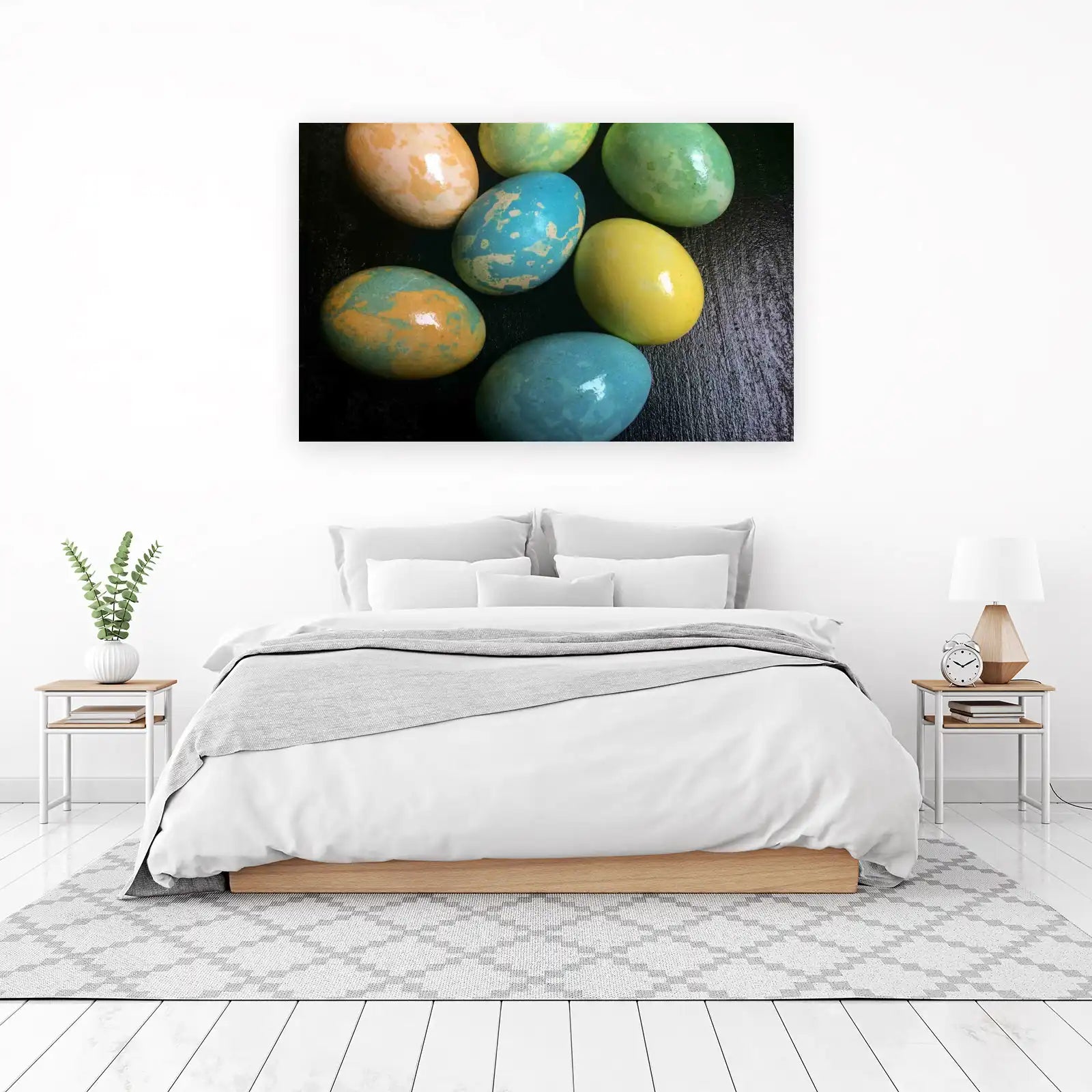 Vibrant Easter Eggs Abstract Art Wall Art