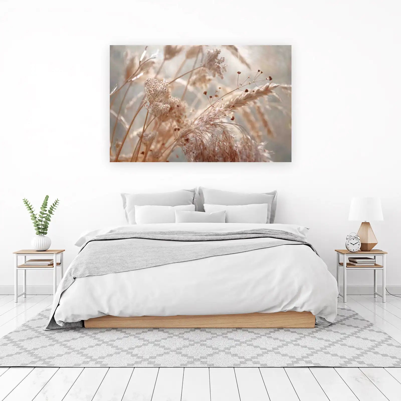 Boho Dried Grasses Wall Art Wall Art
