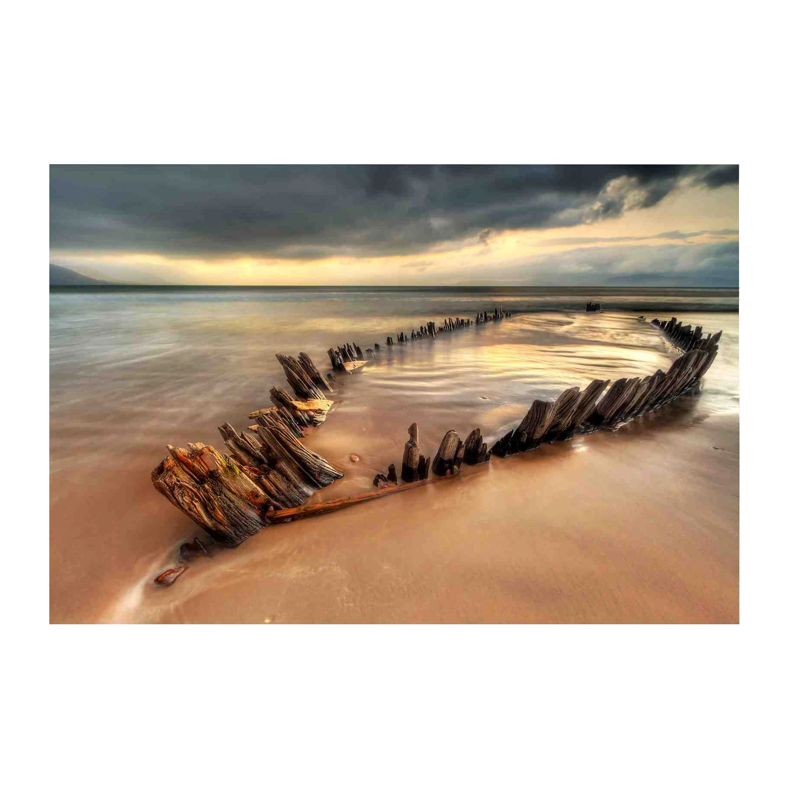 Shipwreck Serenity Beach Wall Art
