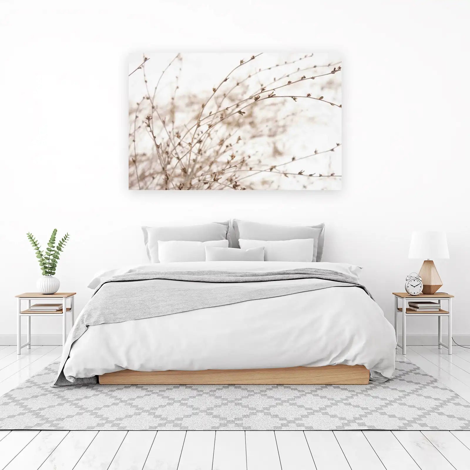 Minimalist Winter Branches Wall Art