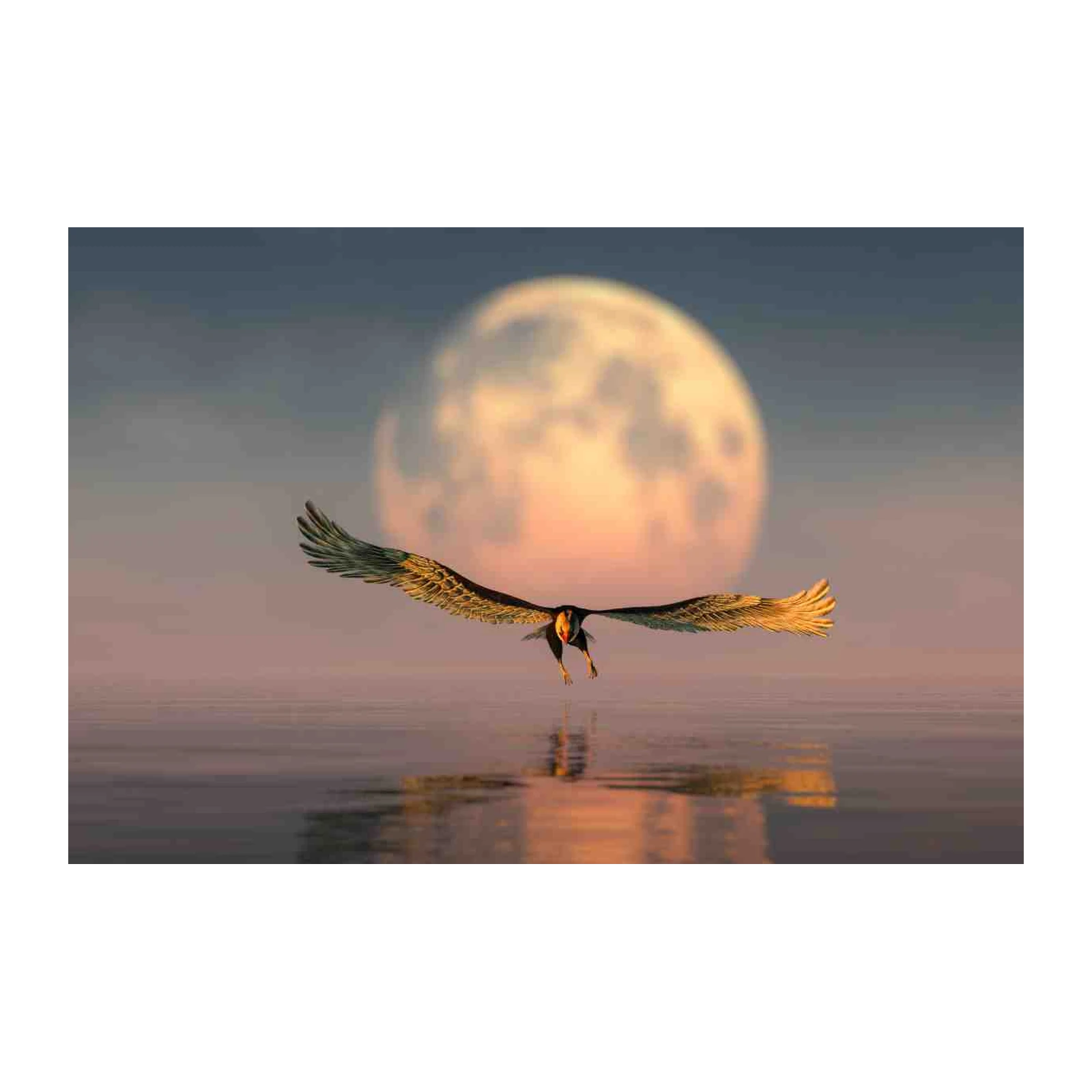 Majestic Eagle Sunset Flight Wall Art