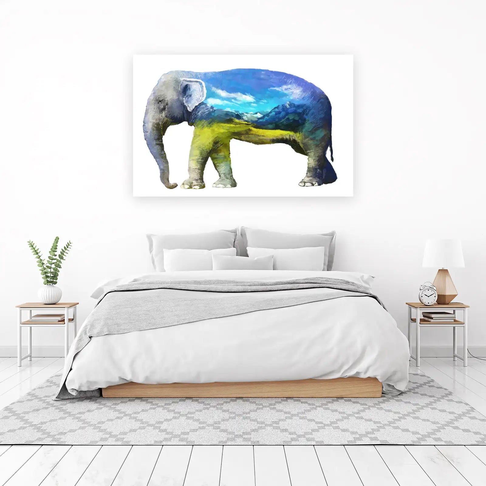 Majestic Elephant Landscape Wall Art