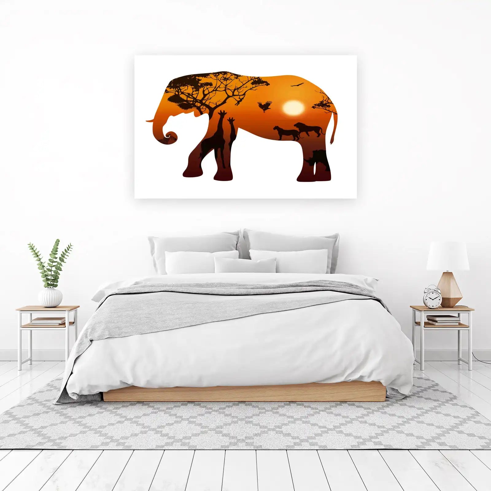 Majestic African Safari Elephant Wall Art