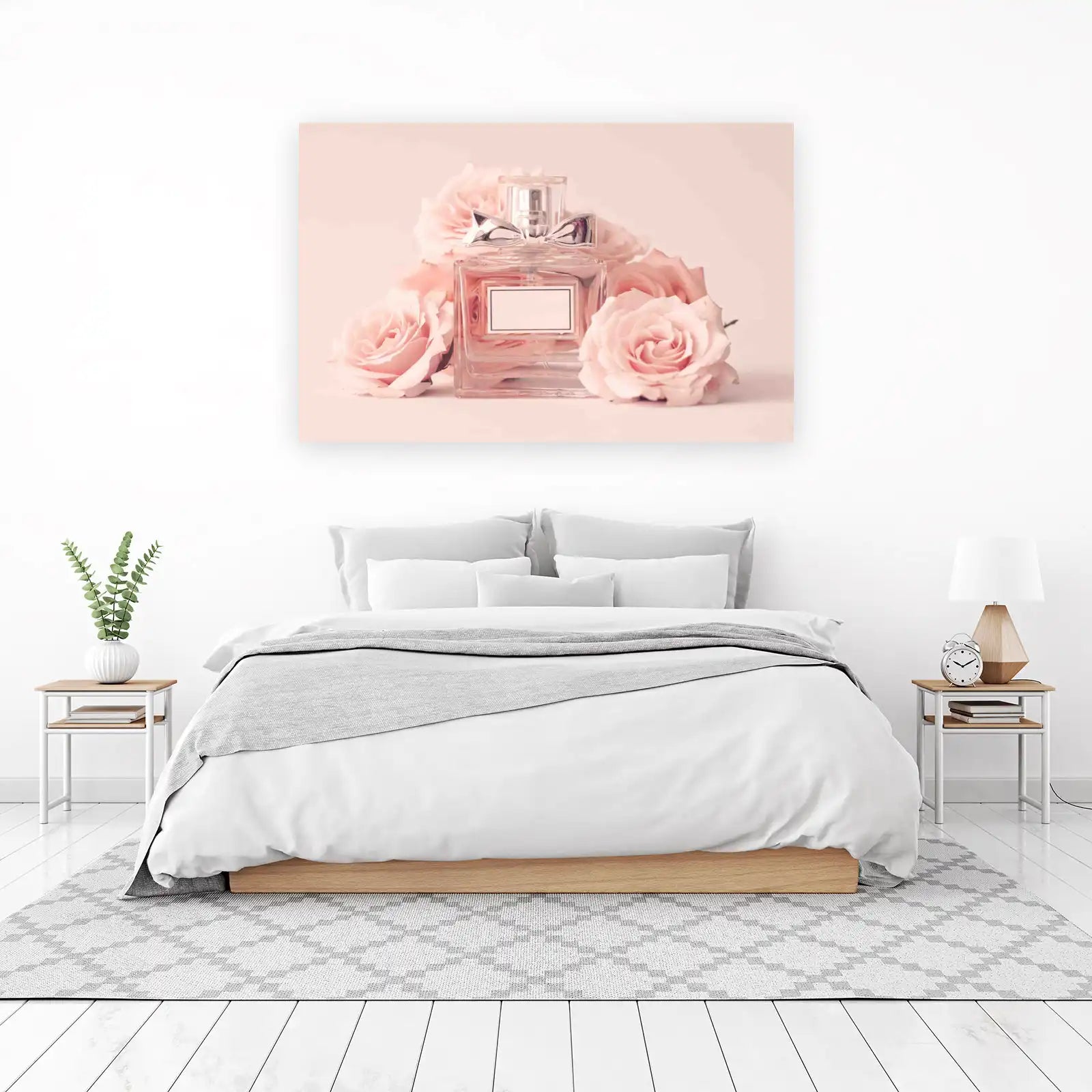 Elegant Rose Perfume Bottle Wall Art Wall Art