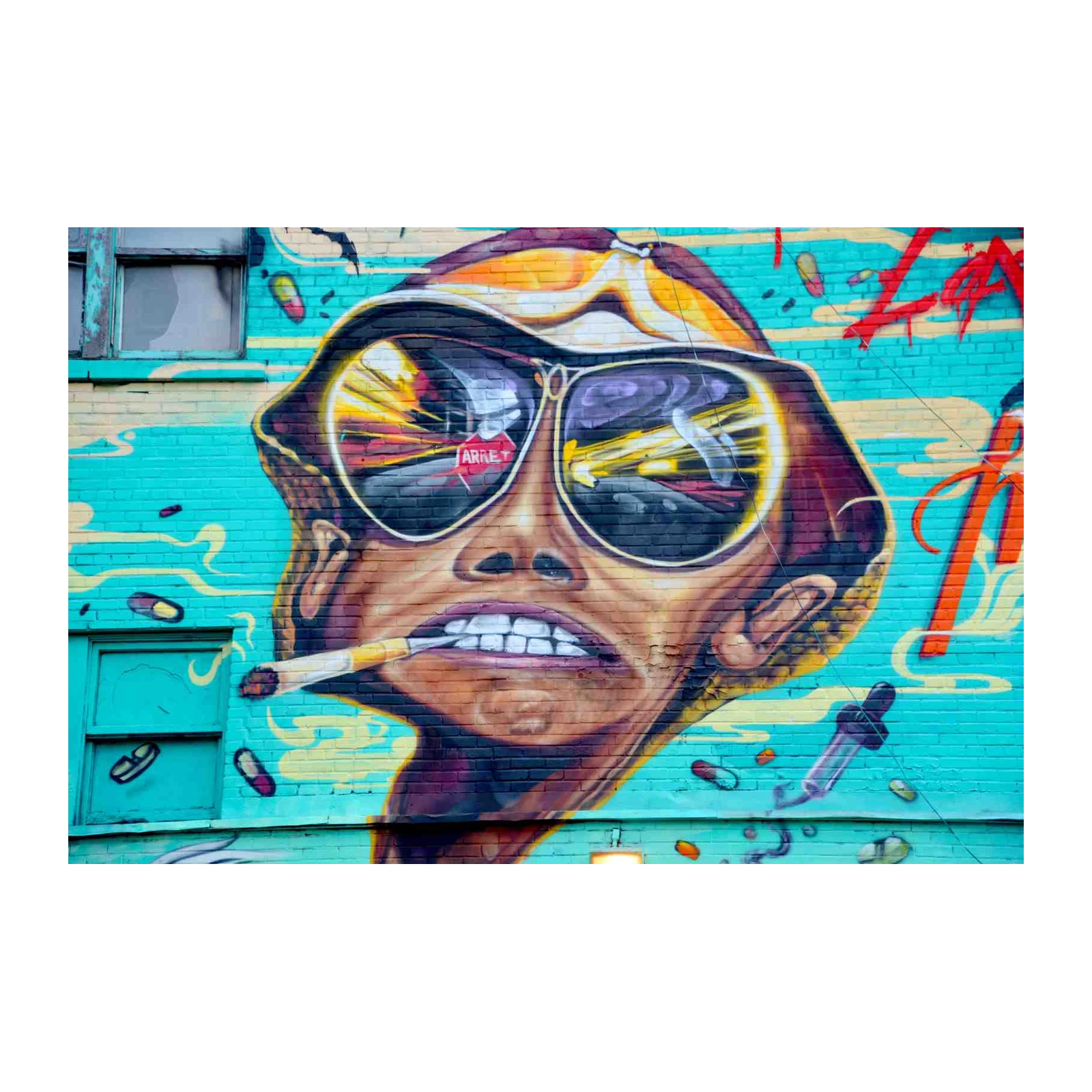 Urban Smoke Sunglasses Face Wall Art