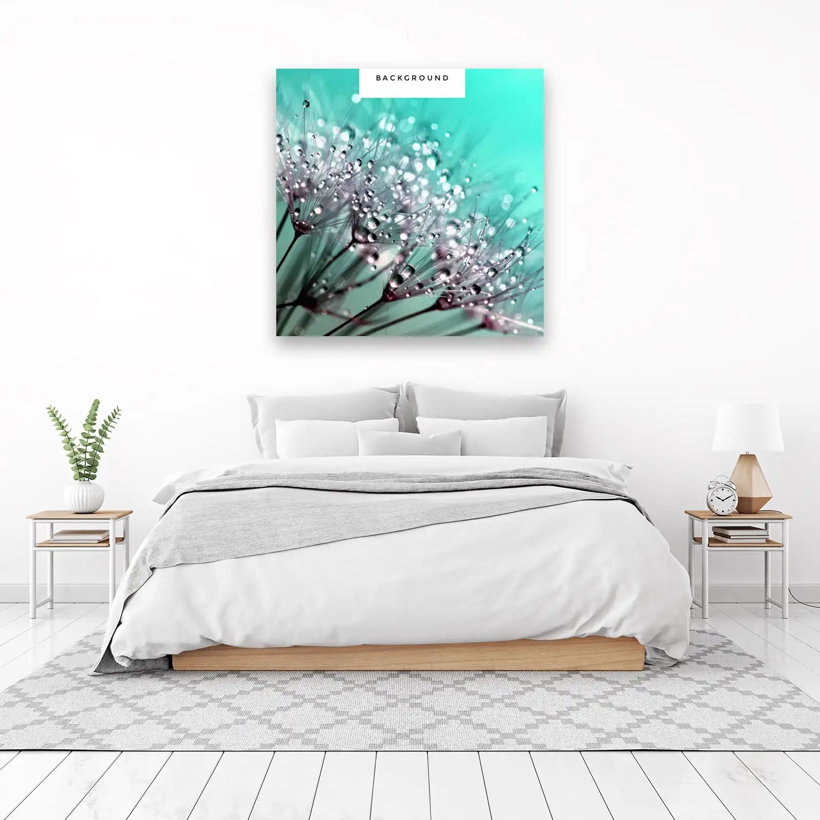 Dewdrop Dandelion Close-up Wall Art