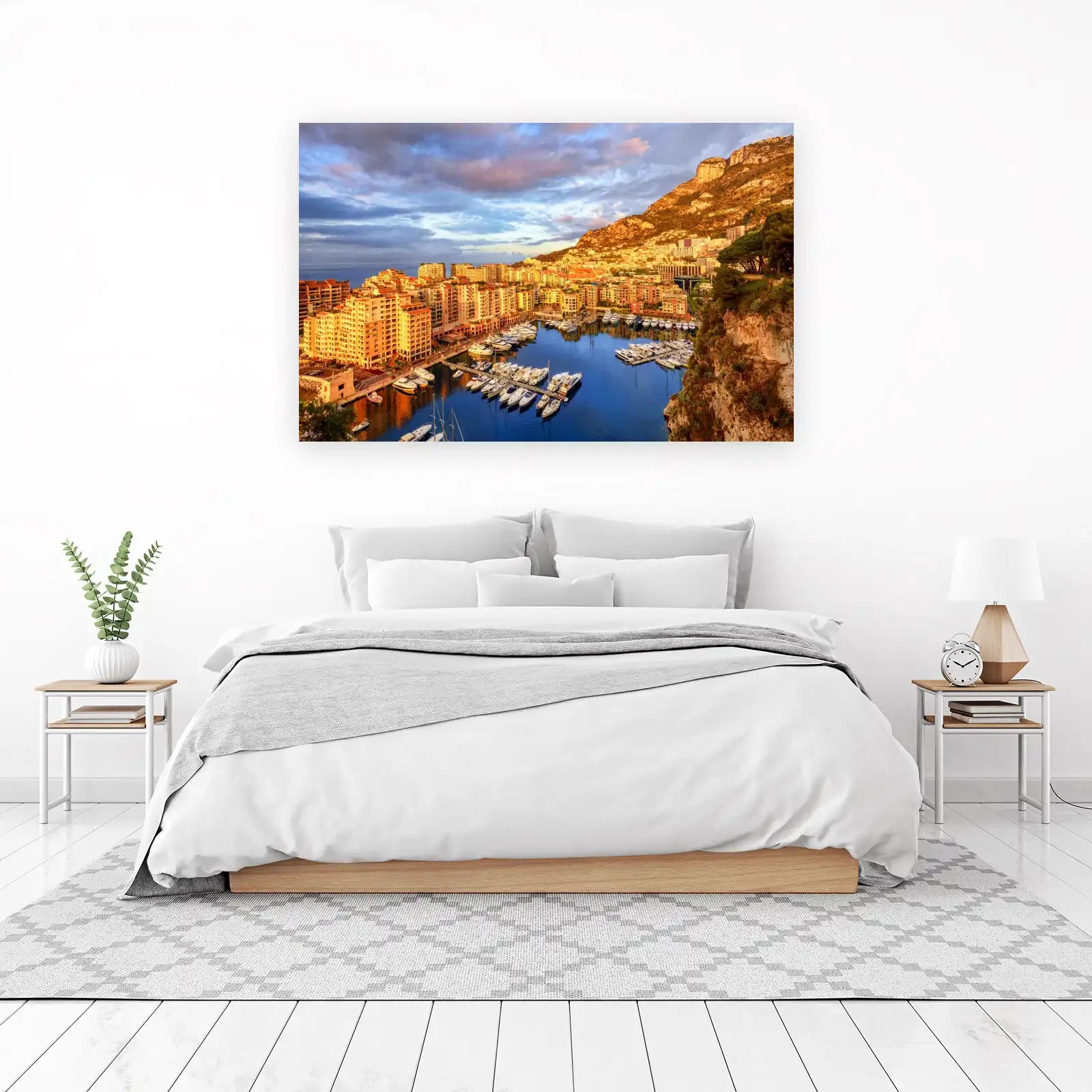 Monaco Harbor Luxury Yachts Wall Art
