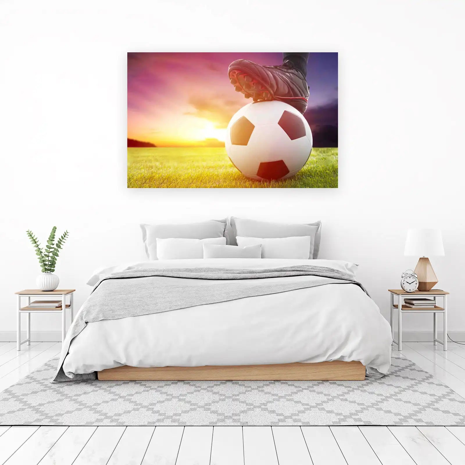 Soccer Sunrise Action Wall Art