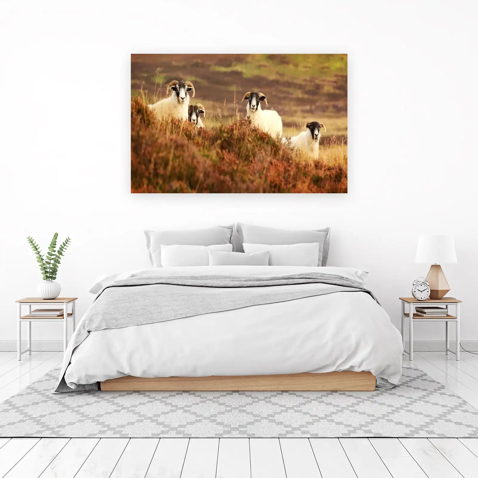 Herd of Sheep Landscape Wall Art