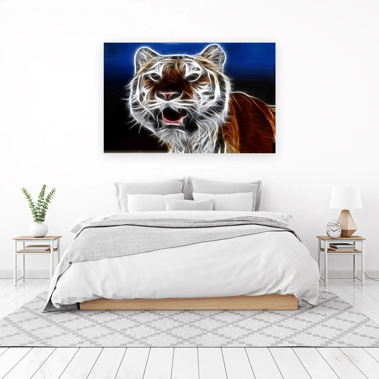 Electric Tiger Fractal Art Wall Art