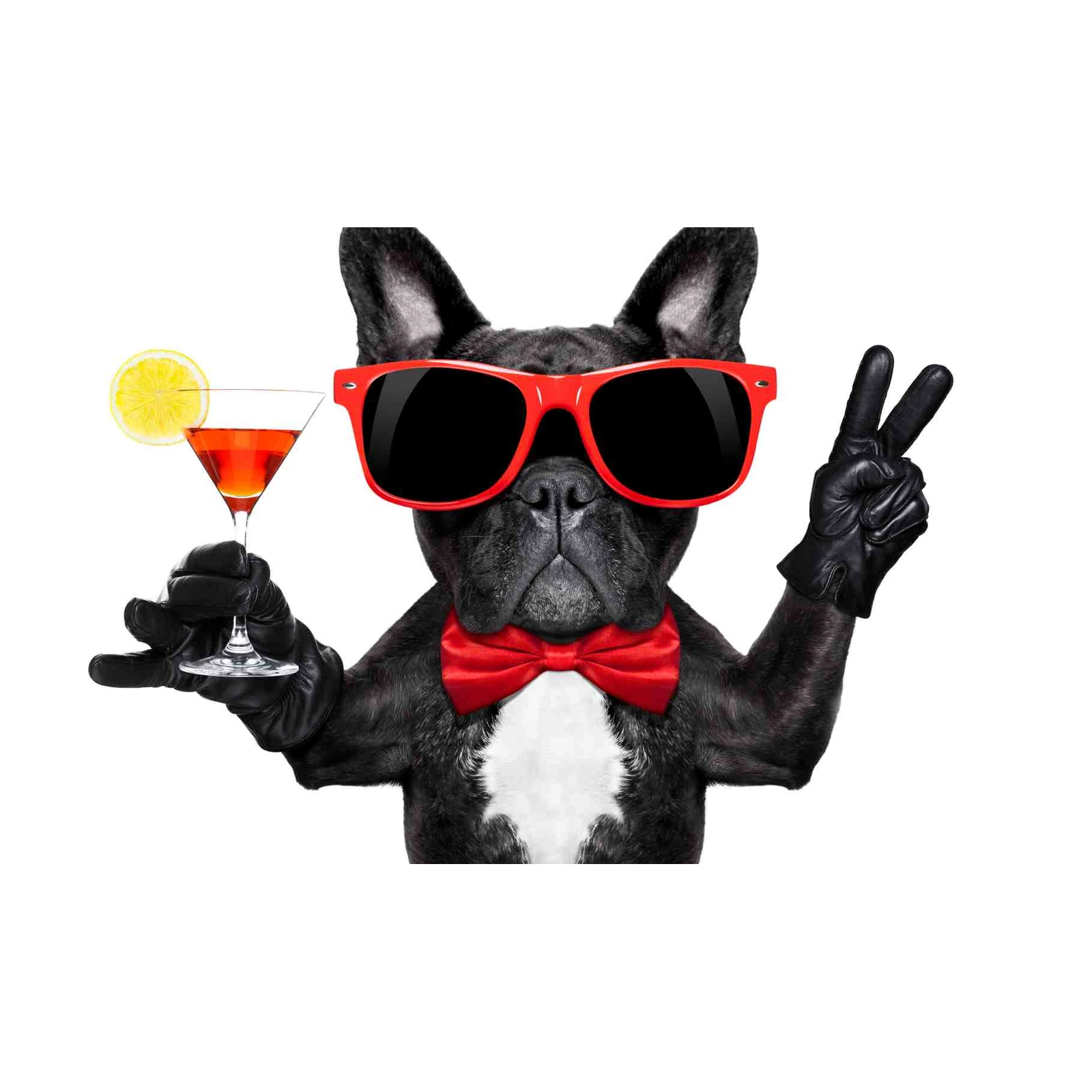 Dapper Frenchie Cocktail Party Wall Art