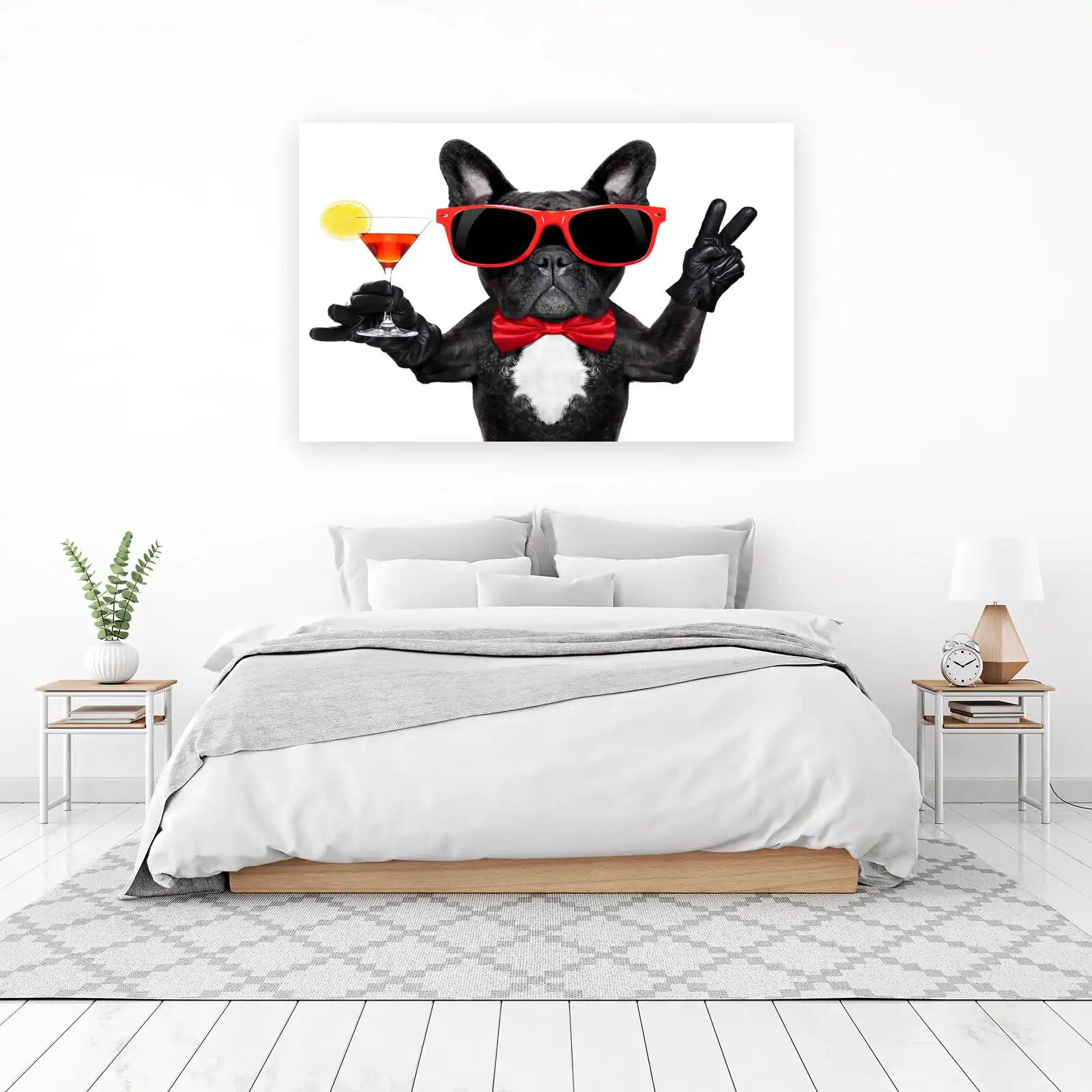 Dapper Frenchie Cocktail Party Wall Art