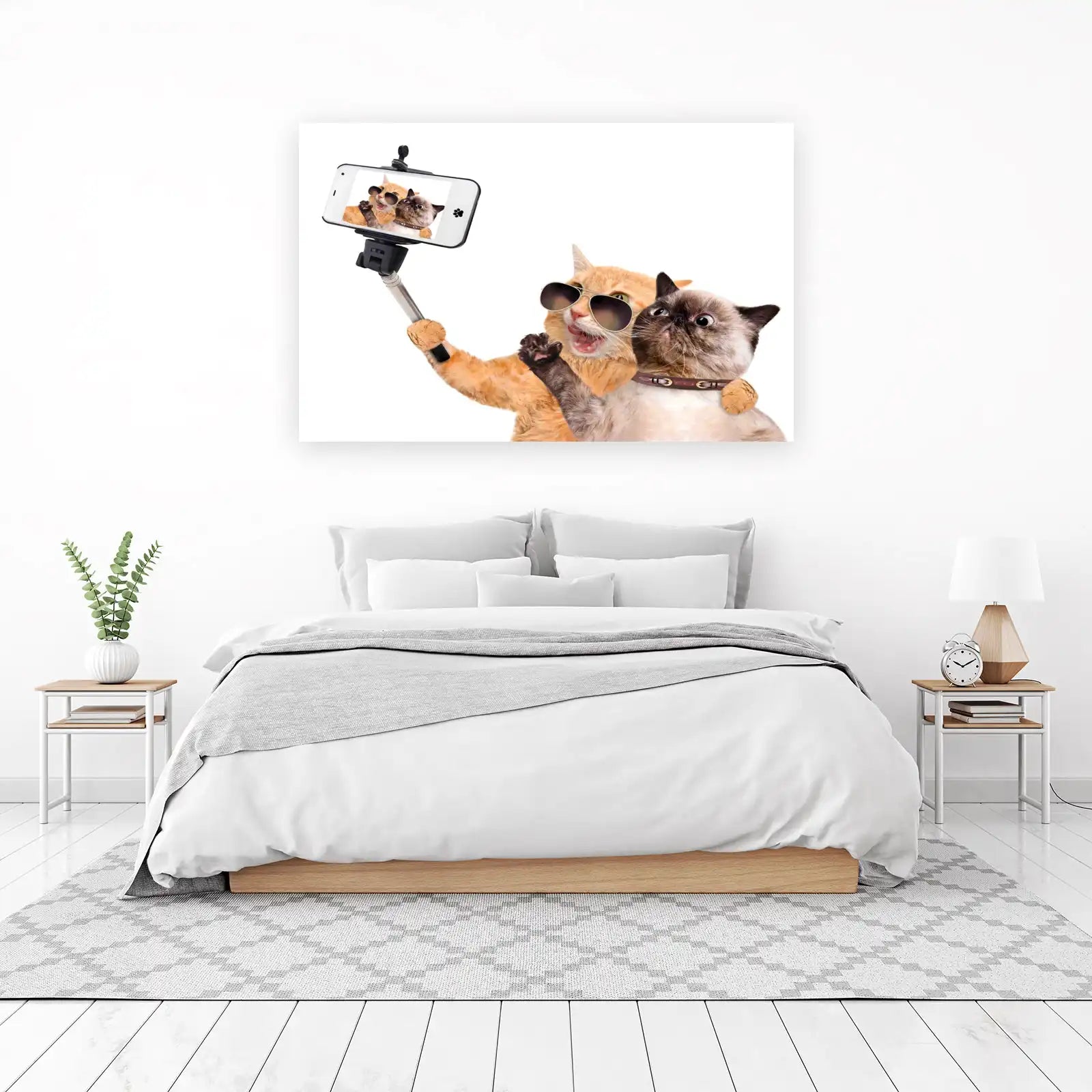 Funny Cat Selfie Sunglasses Wall Art