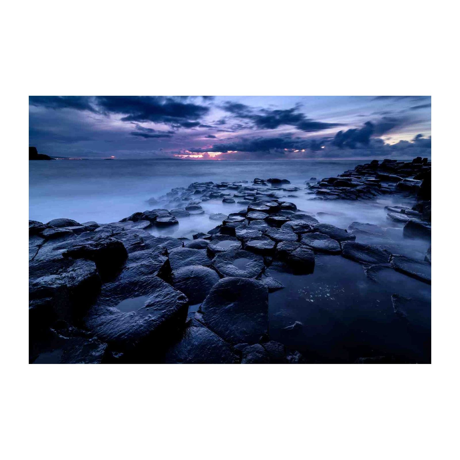 Giants Causeway Dusk Coastal Rocks Wall Art