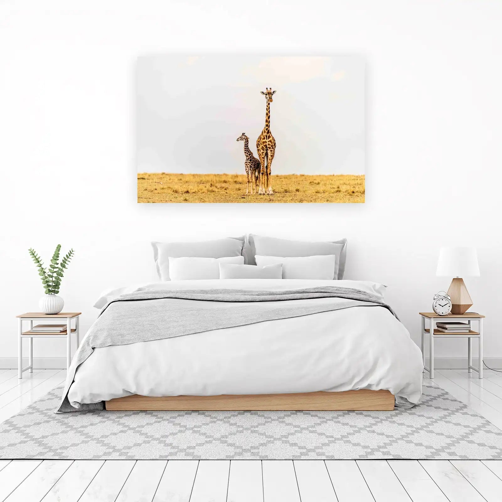 Majestic Giraffe Mother & Calf Wall Art