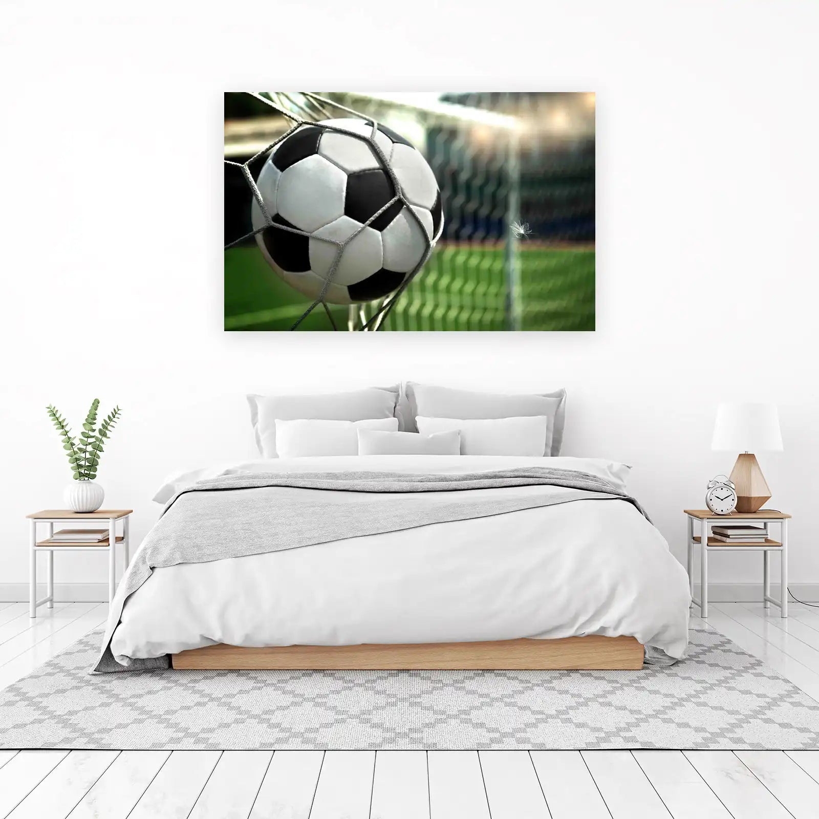 Goal! Soccer Ball in Net Wall Art