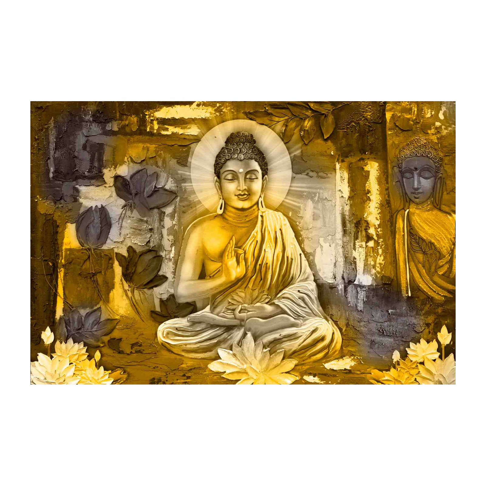 Zen Buddha Lotus Wall Art Wall Art