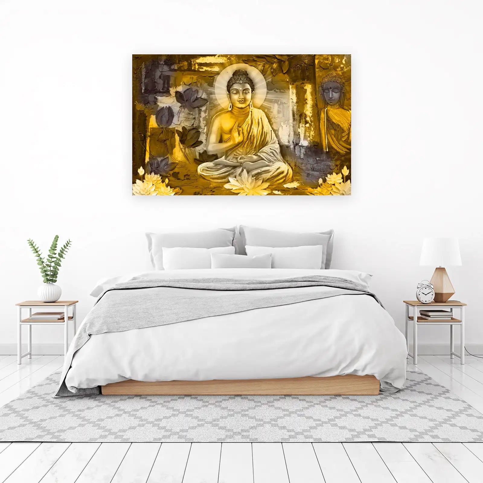 Zen Buddha Lotus Wall Art Wall Art