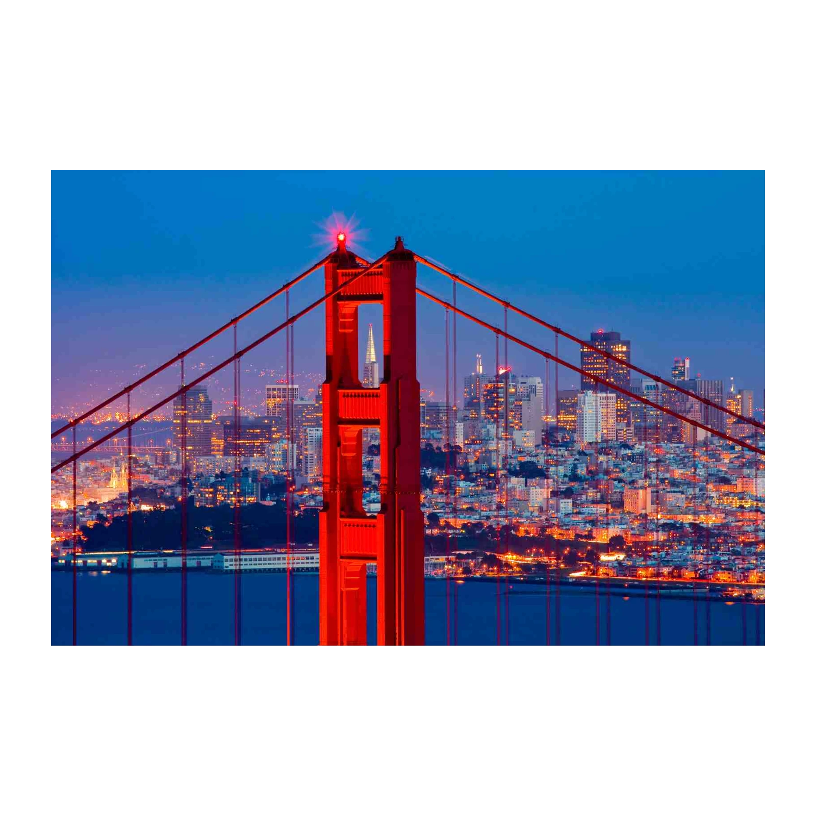 Golden Gate Bridge Night View Wall Art