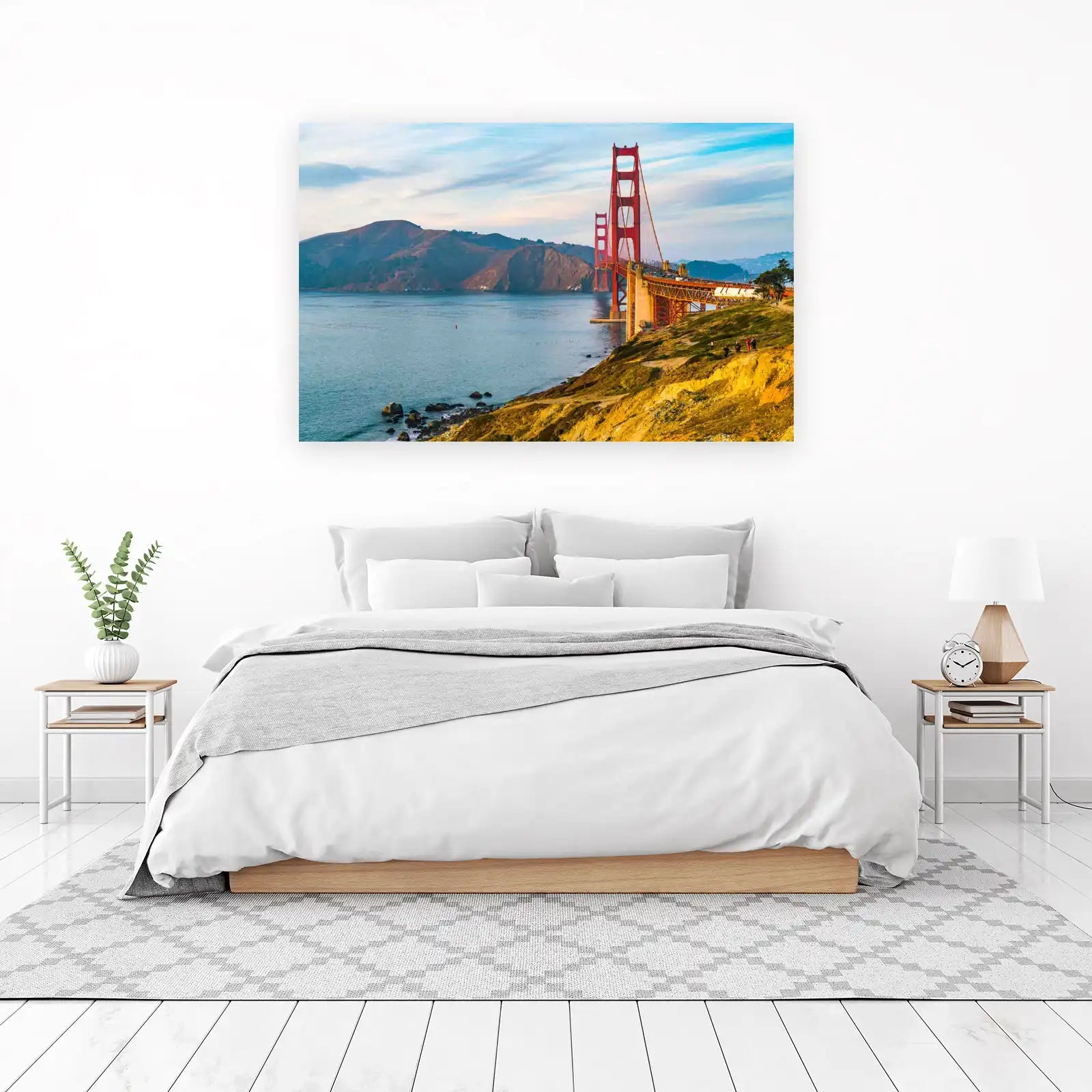 Iconic Golden Gate Bridge Sunset Wall Art