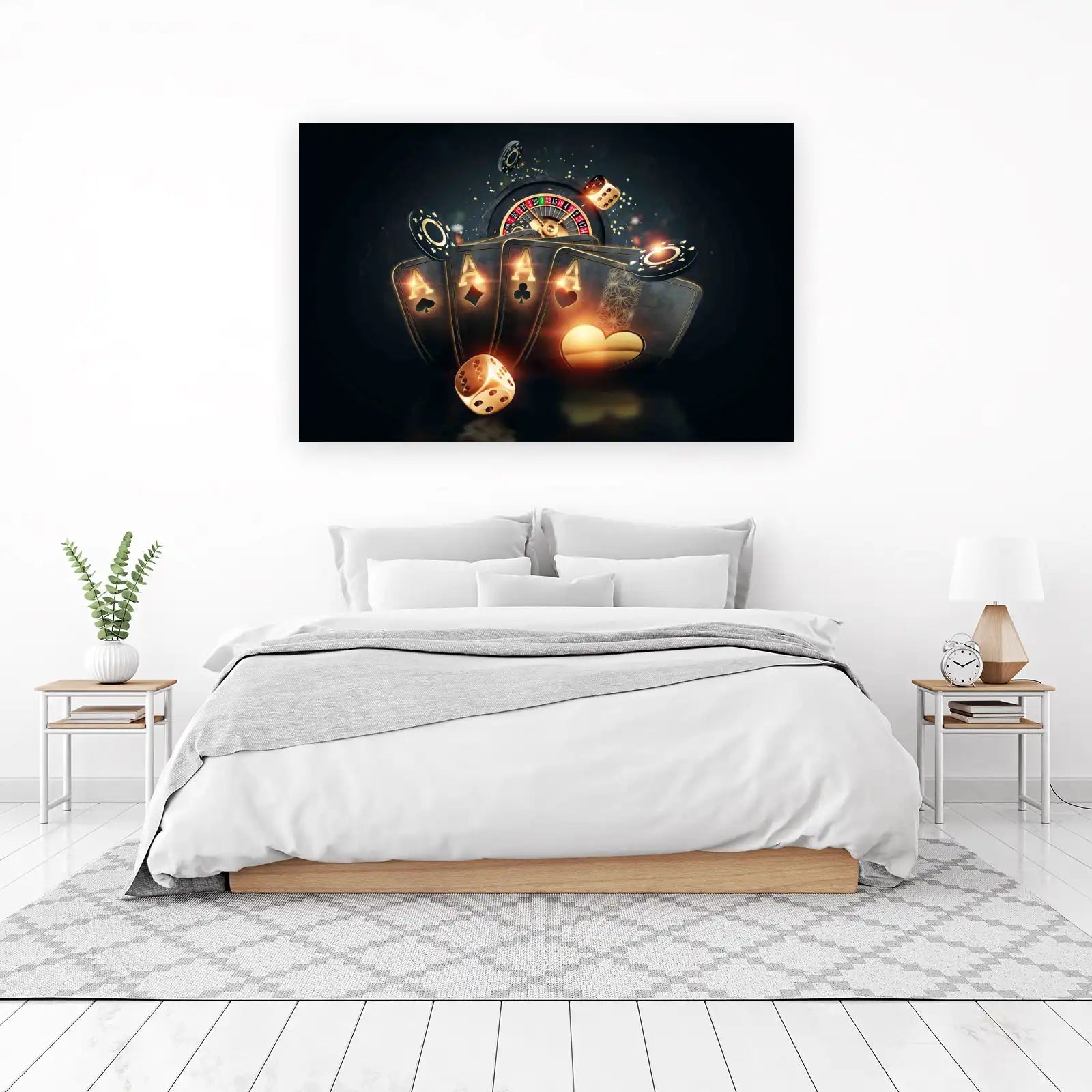 Lucky Aces Casino Game Wall Art