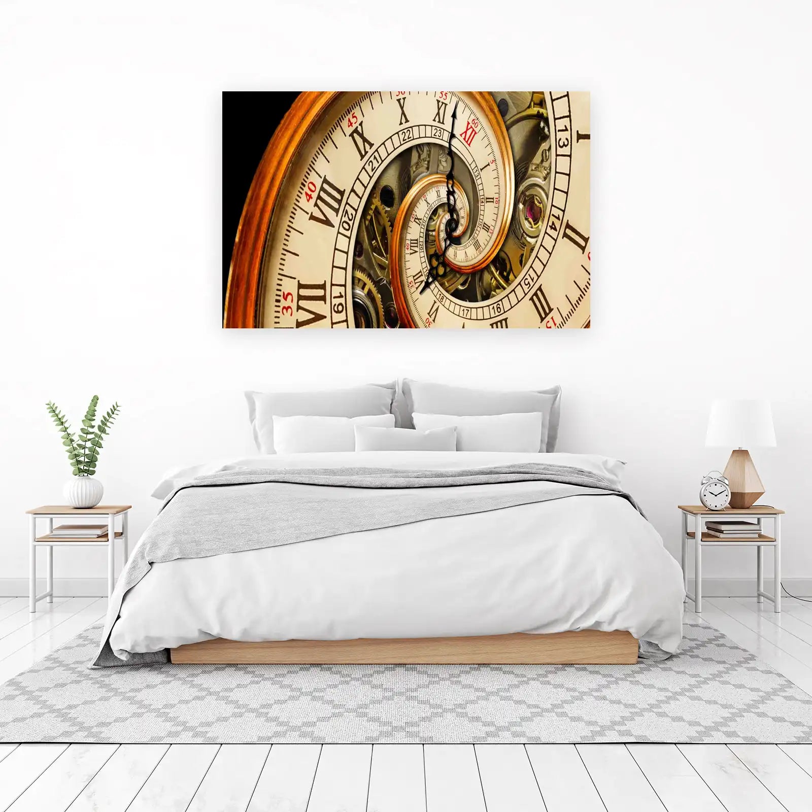 Timeless Spiral Clock Vintage Wall Art