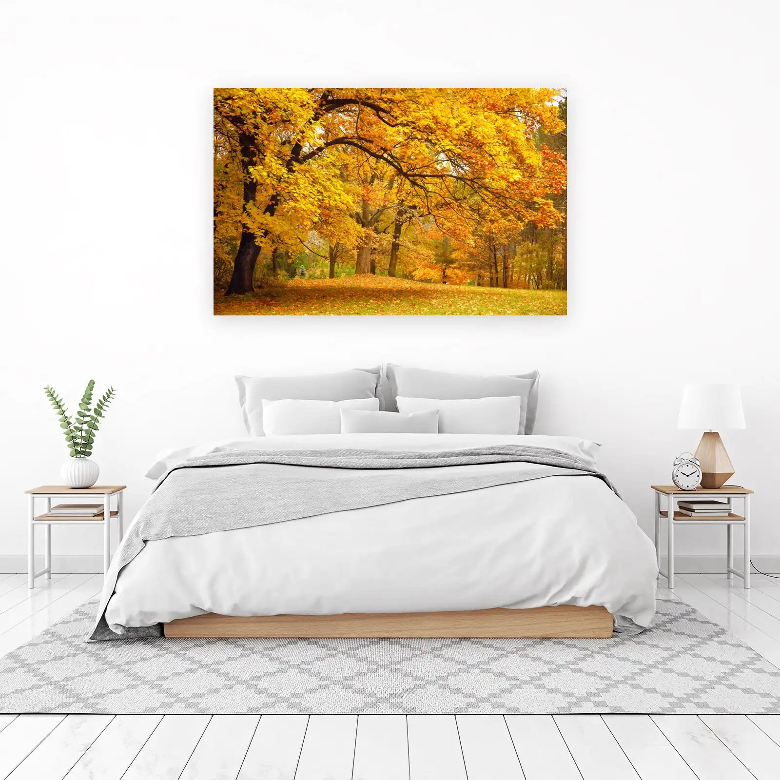 Golden Autumn Forest Canopy Wall Art