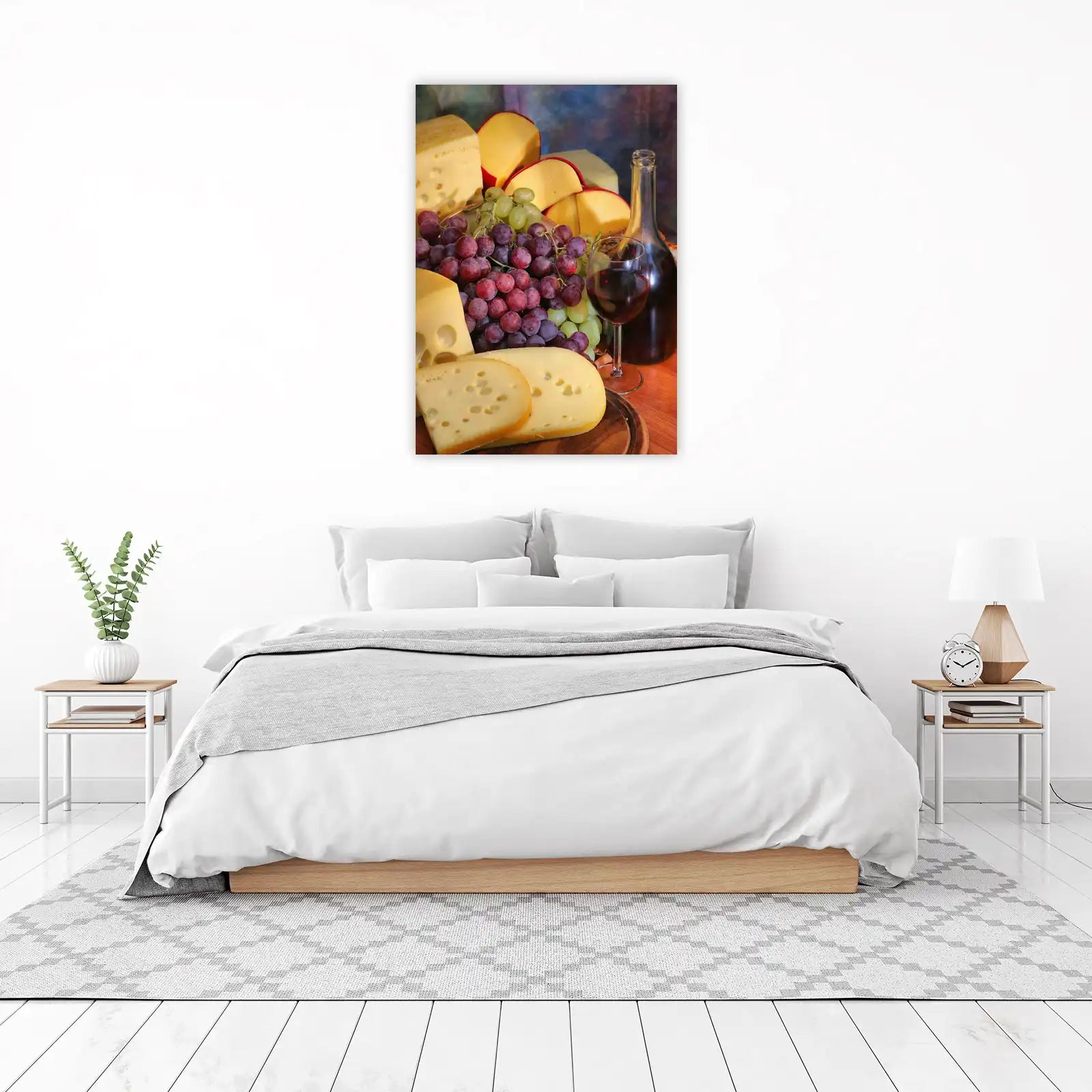 Gourmet Cheese & Wine Delight Wall Art