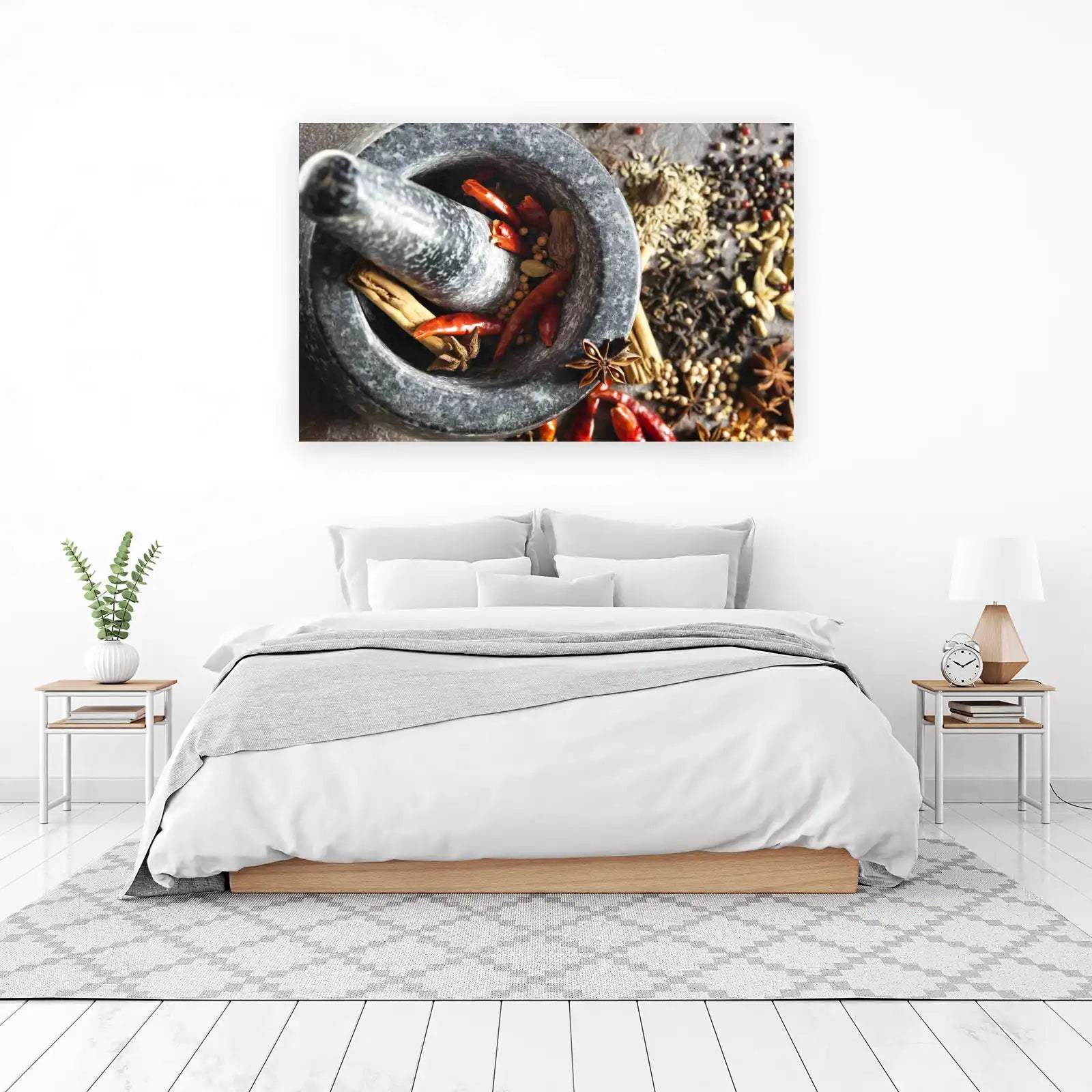 Spices & Chili Mortar Abstract Wall Art