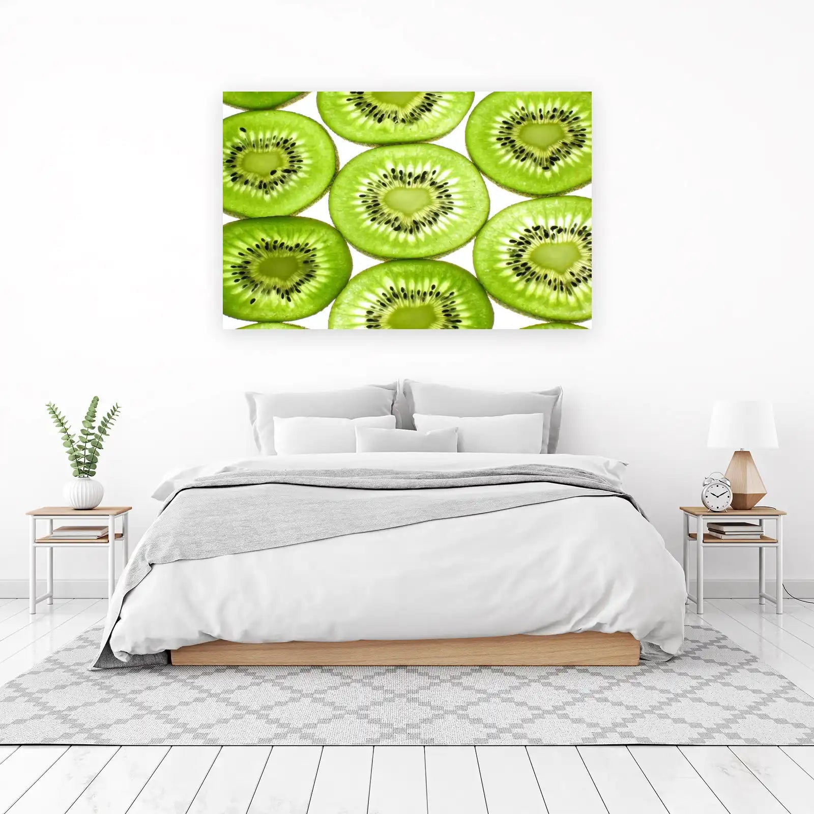 Vibrant Kiwi Slices Art Wall Art