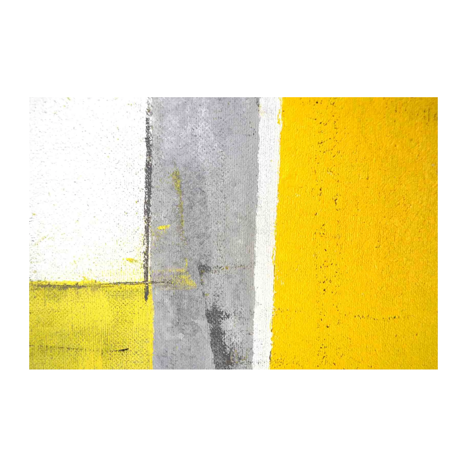 Bold Abstract Yellow & Gray Wall Art